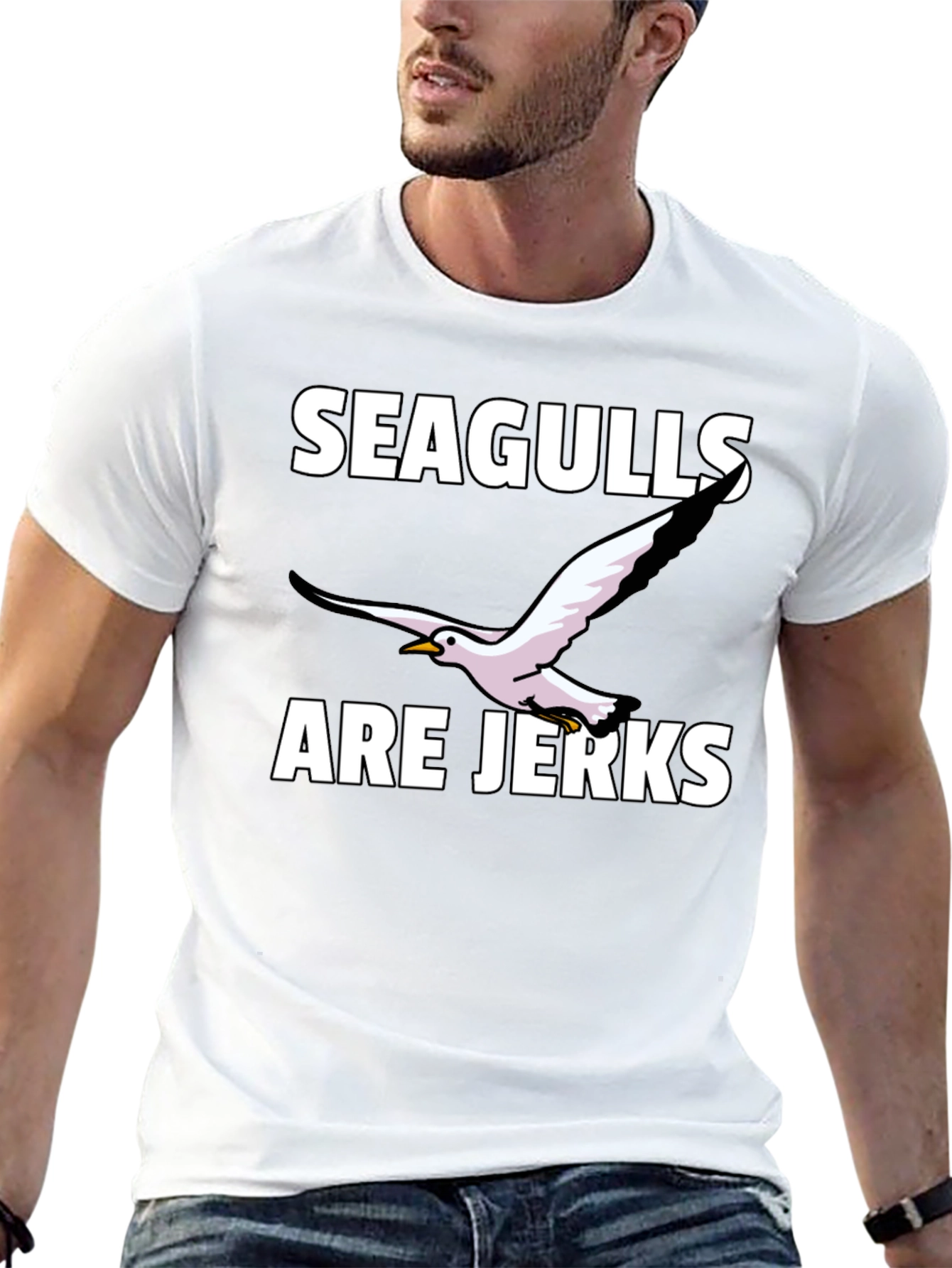 Seagulls Are Jerks Graphic Tee