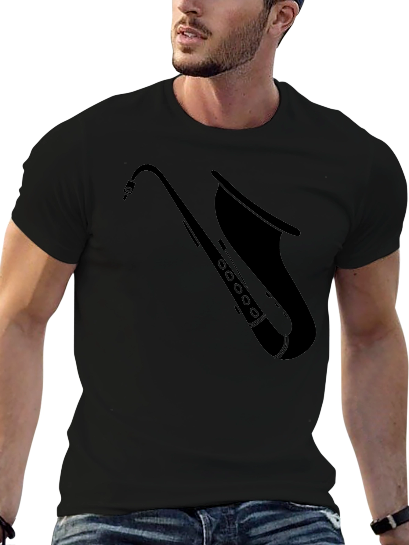 Saxophone Graphic T-Shirt - Classic Music Tee