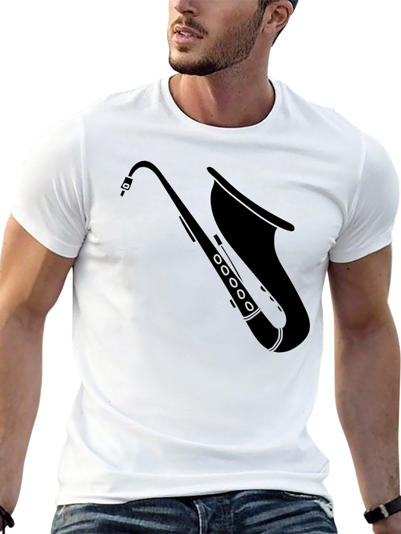 Saxophone Graphic T-Shirt - Classic Music Tee