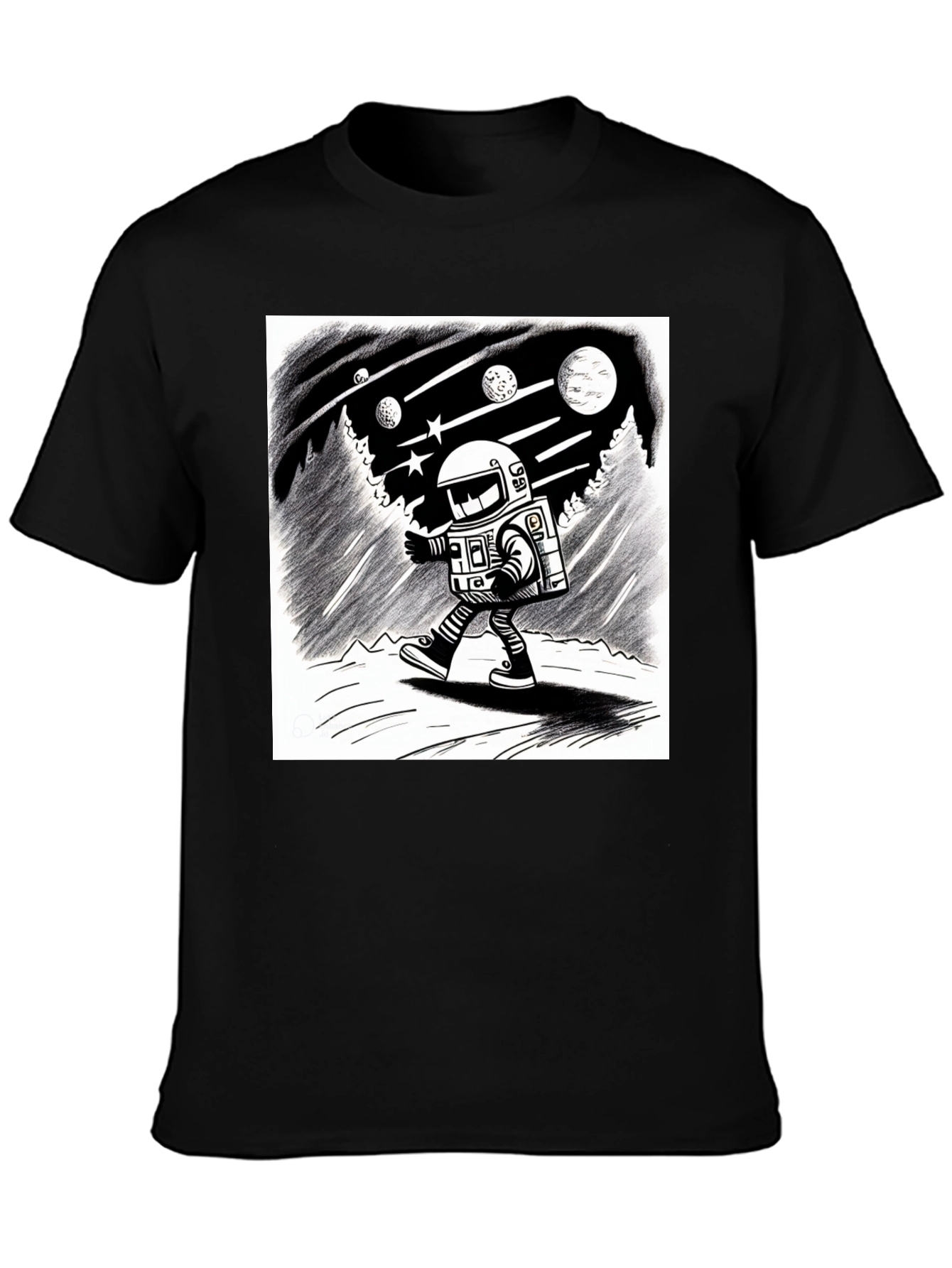 Astronaut Adventure Black T-Shirt