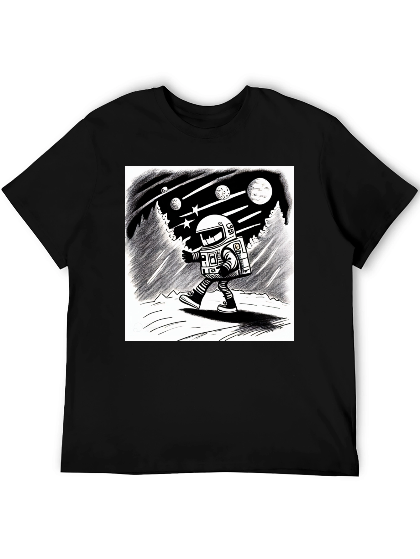 Astronaut Adventure Black T-Shirt