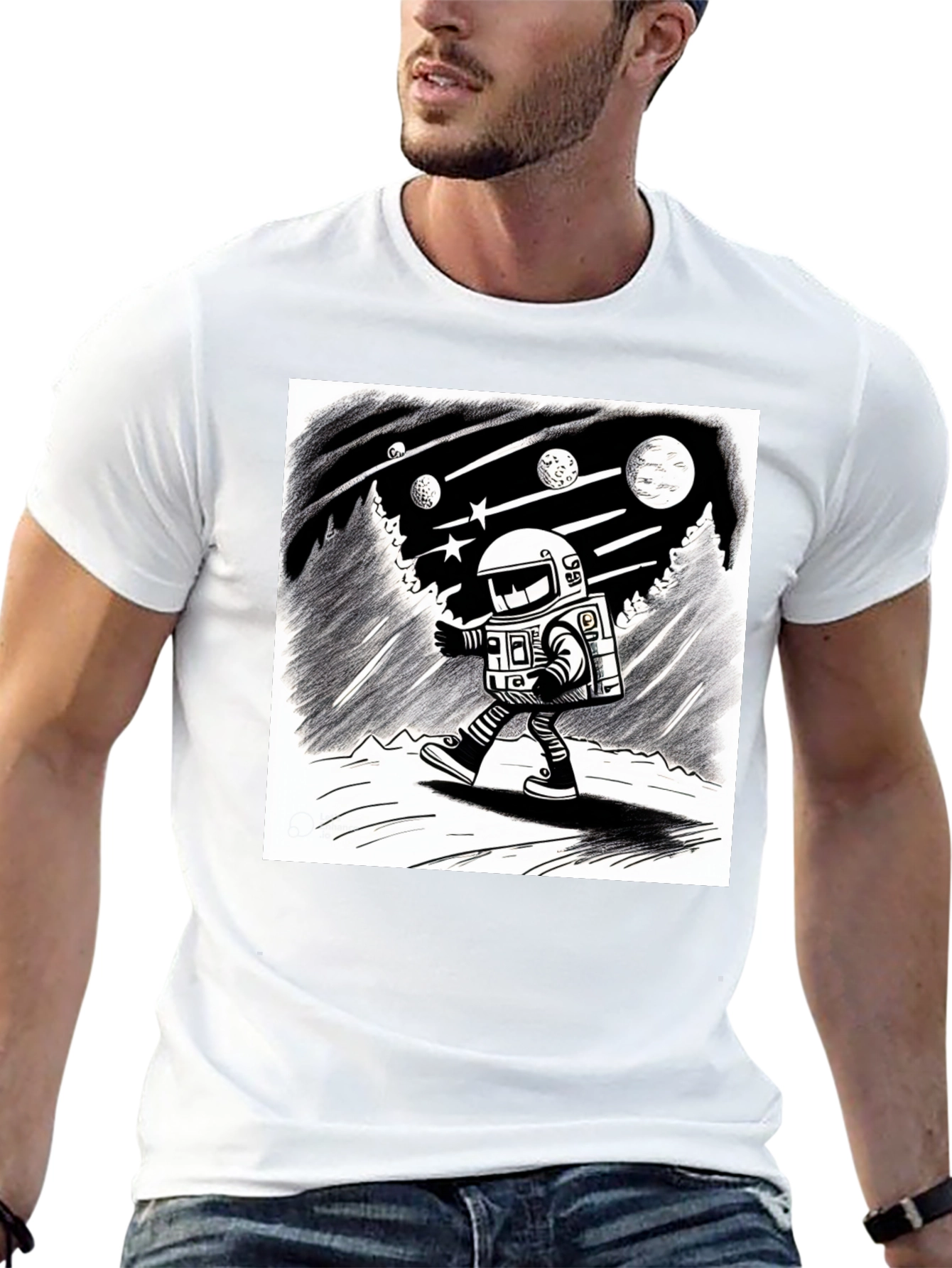 Astronaut Adventure Black T-Shirt