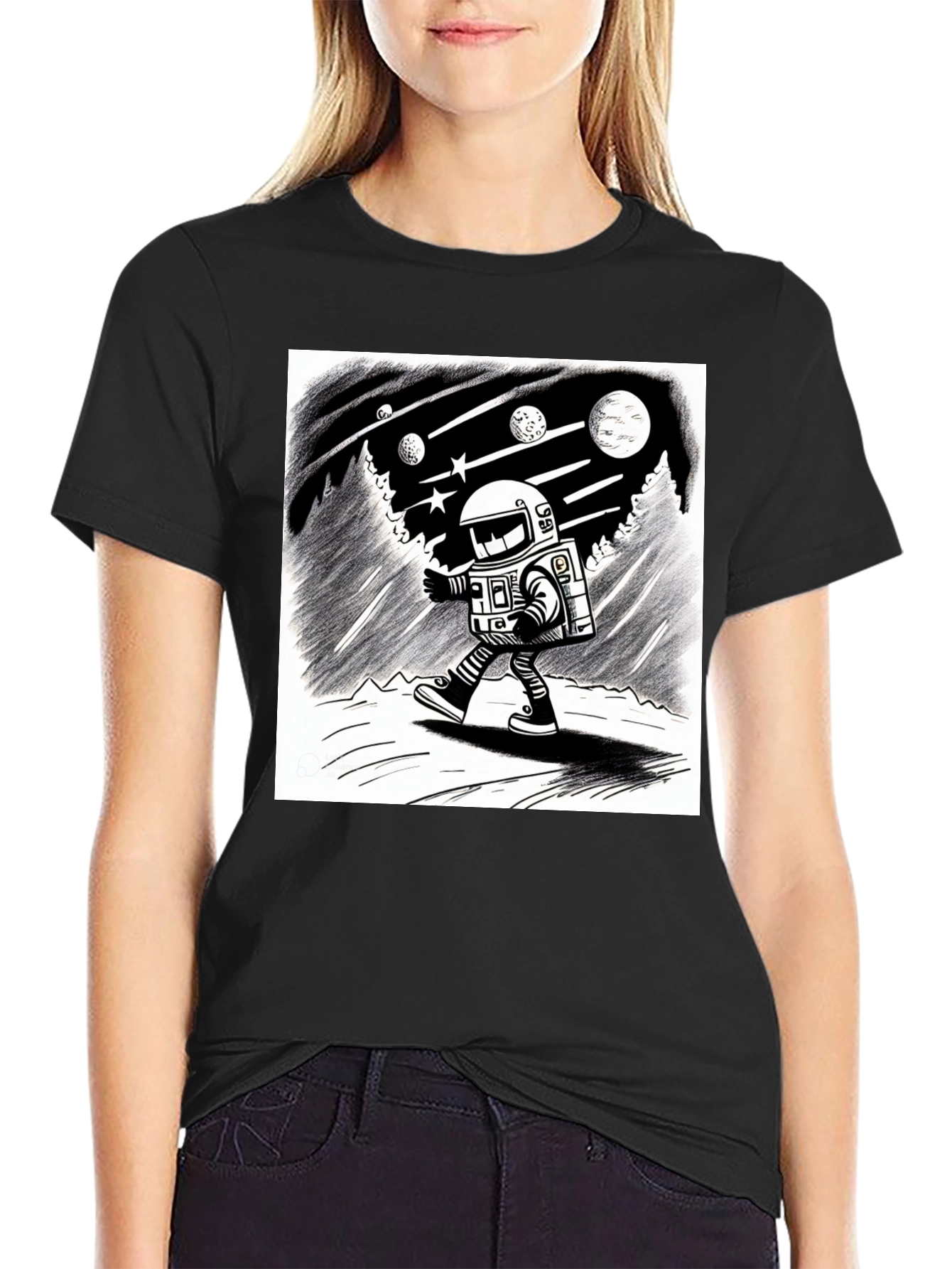 Astronaut Adventure Black T-Shirt