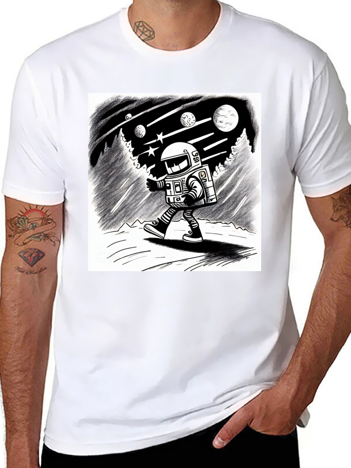 Astronaut Adventure Black T-Shirt