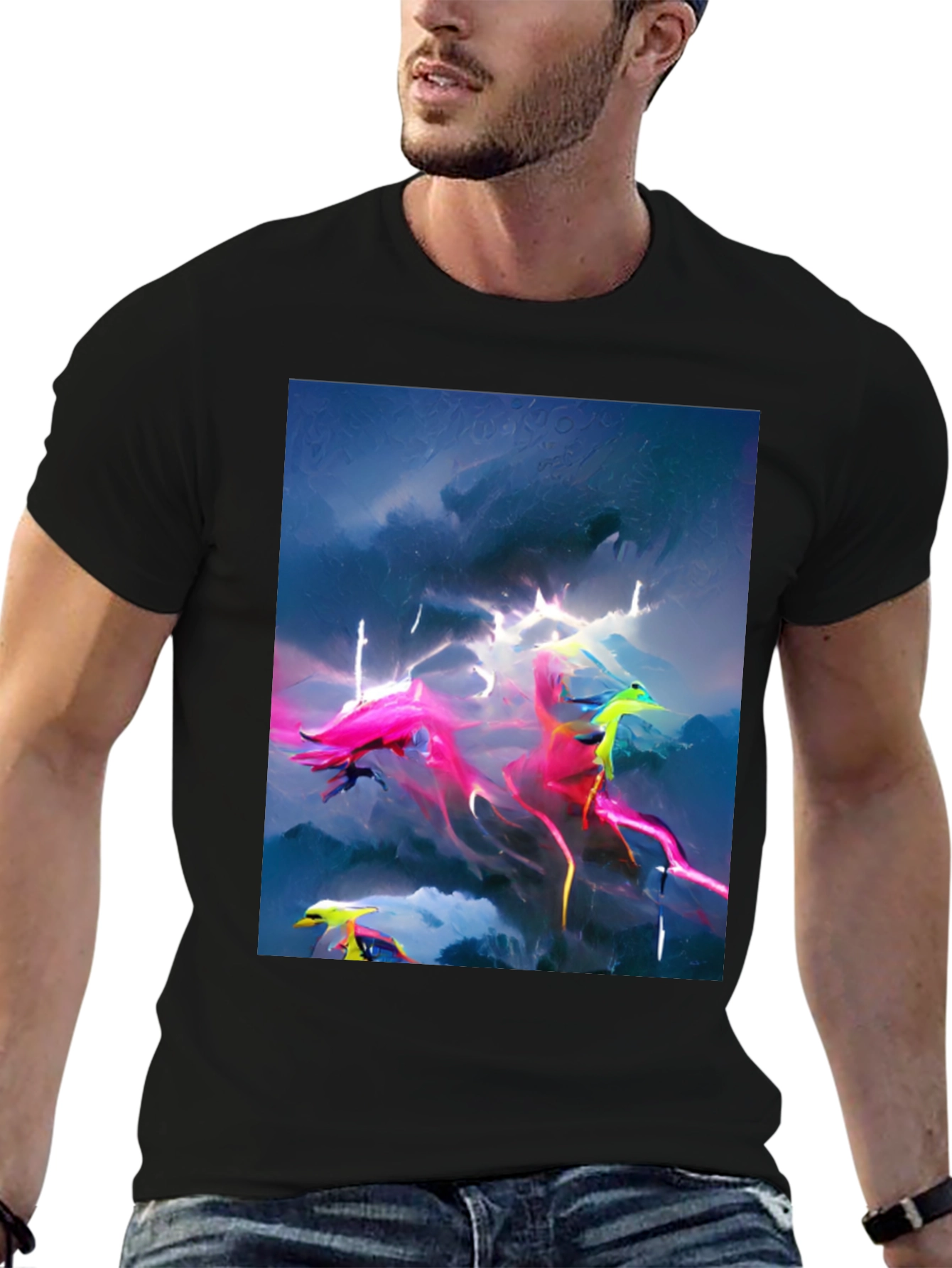 Electric Sky Graphic Tee - Vibrant Style