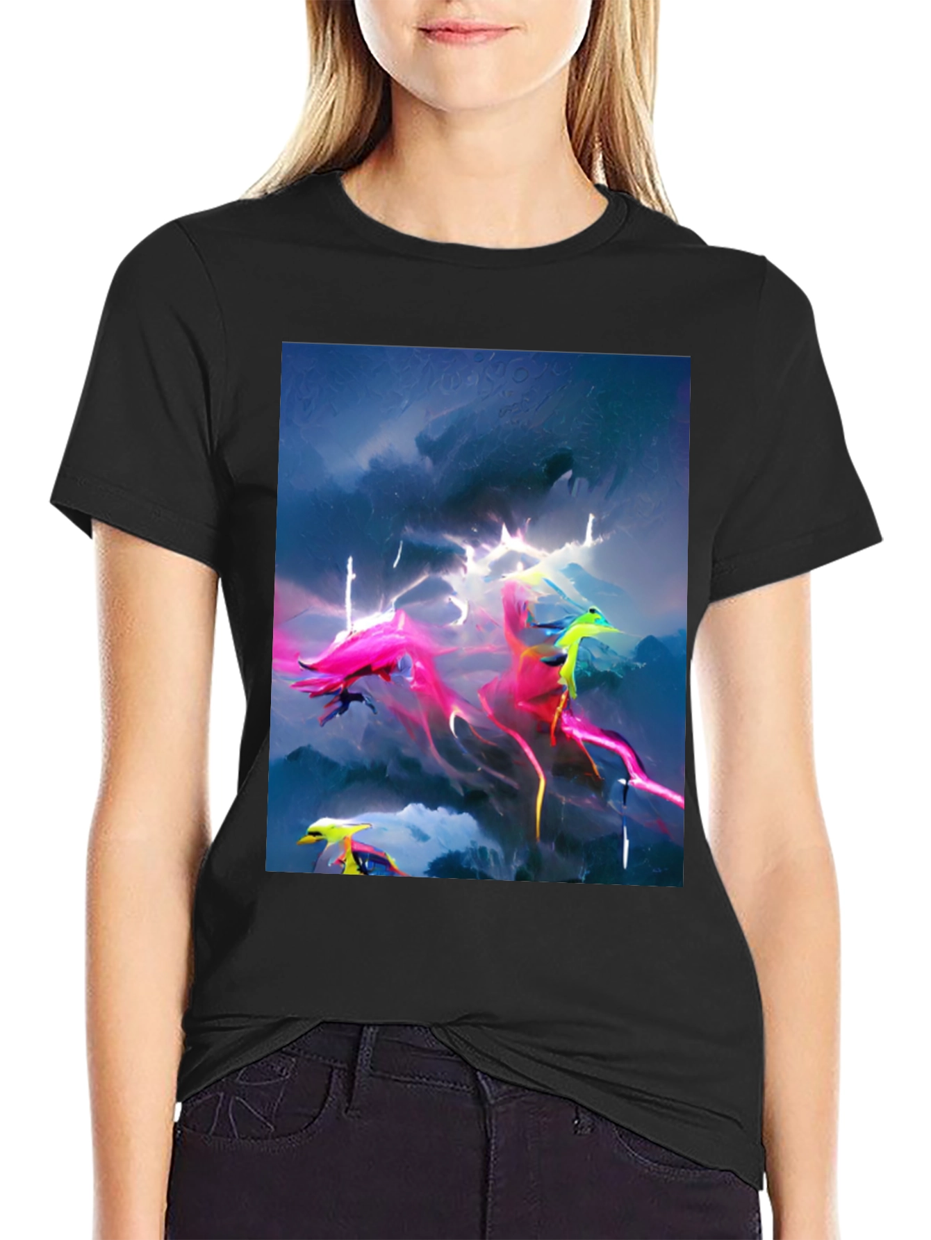 Electric Sky Graphic Tee - Vibrant Style