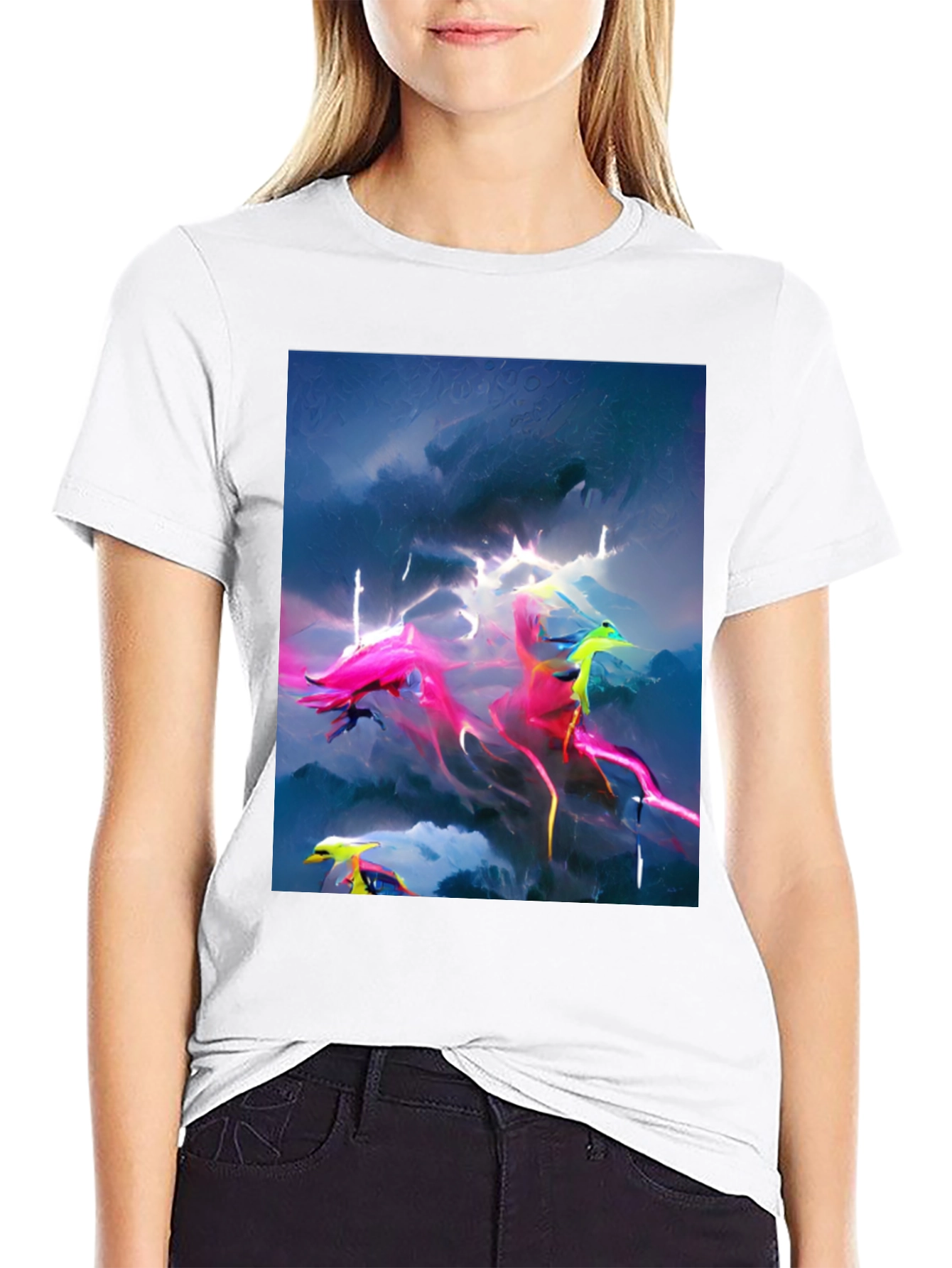 Electric Sky Graphic Tee - Vibrant Style