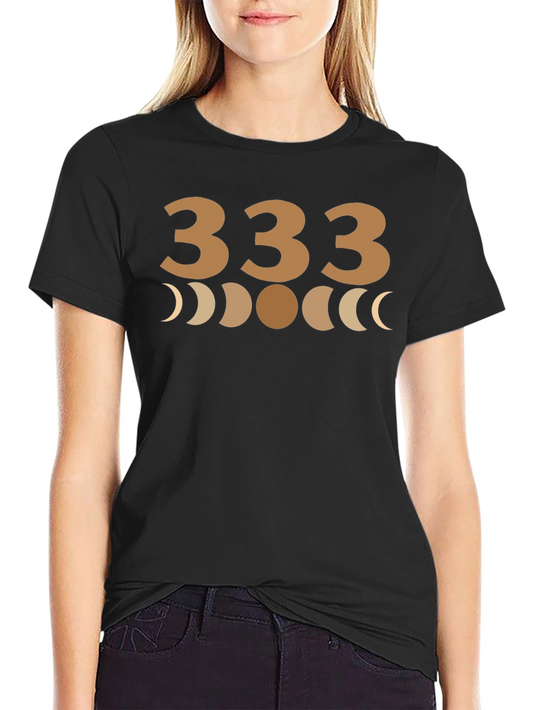 333 Moon Phases Graphic Tee - Black