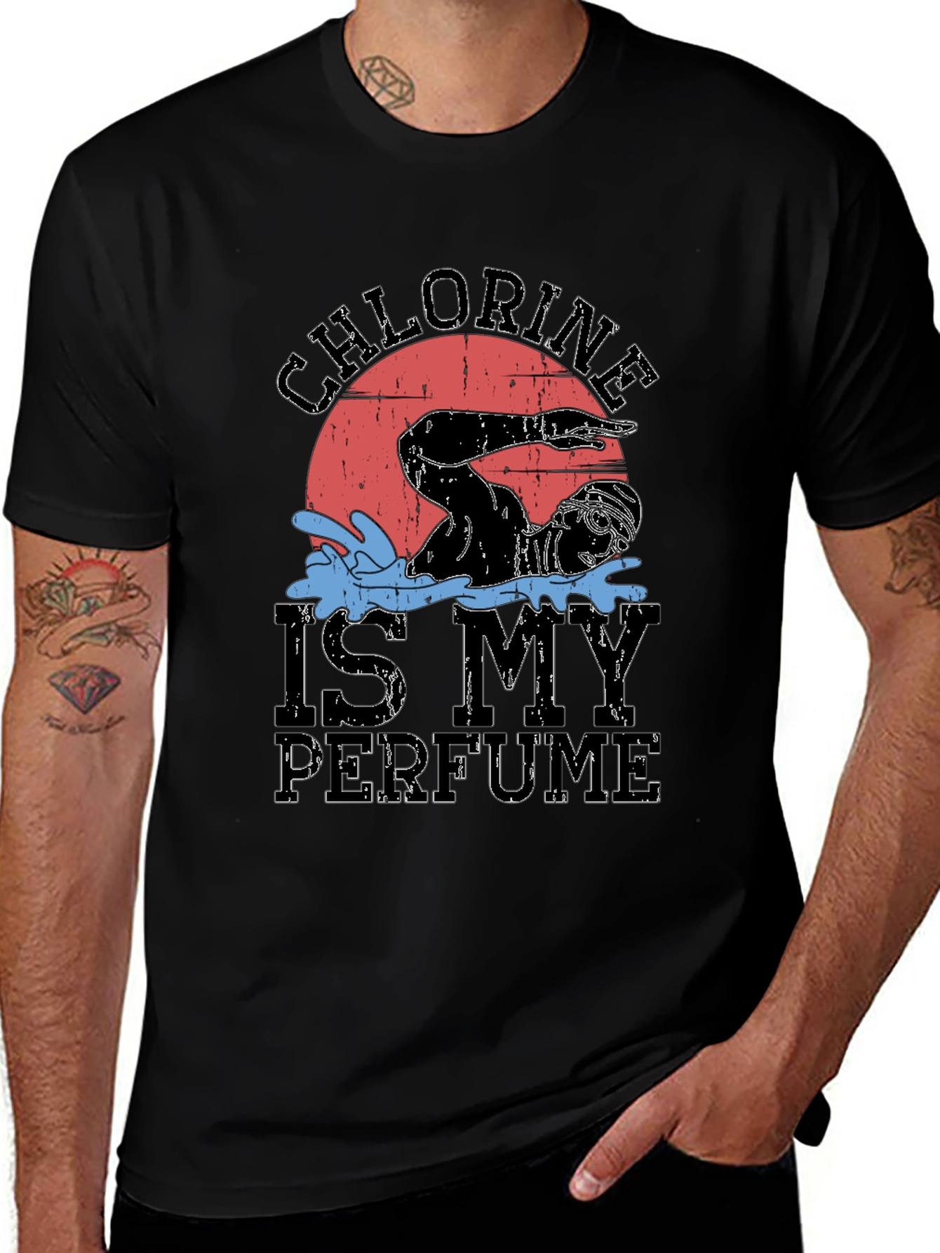 Chlorine is My Perfume Swimmer Graphic Tee