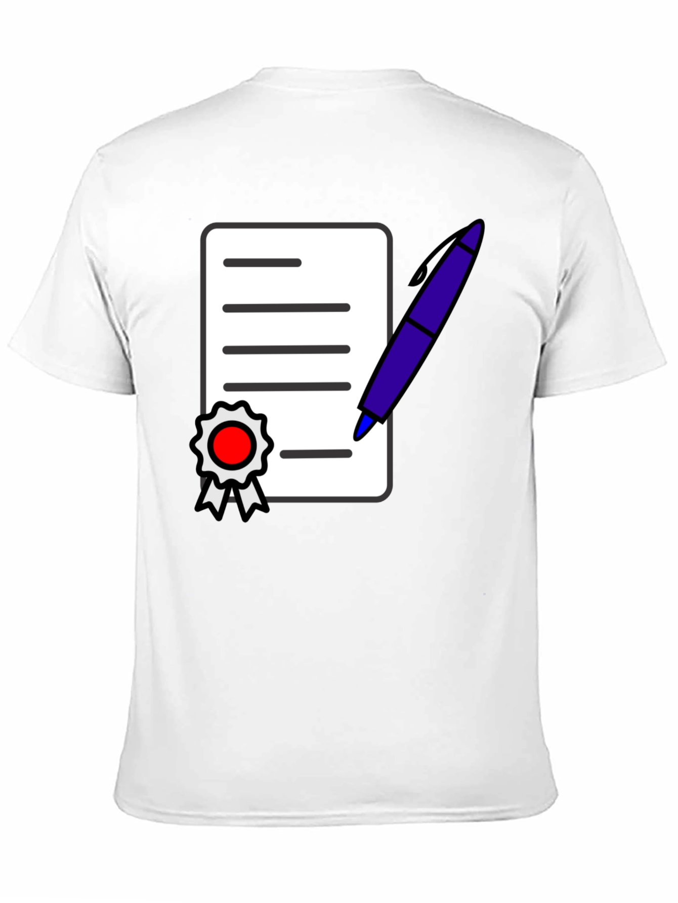Black T-Shirt with Graphic Contract Design