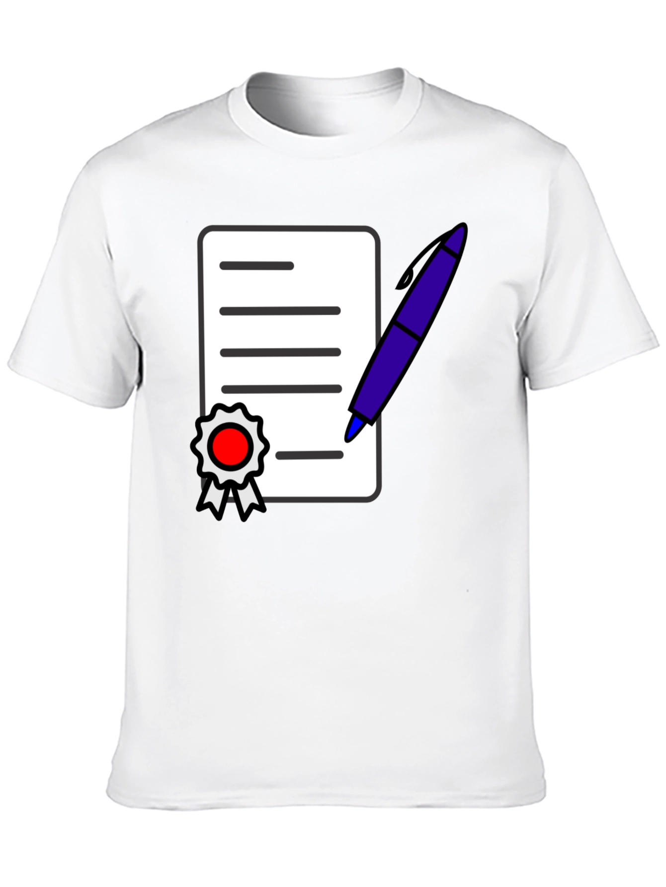 Black T-Shirt with Graphic Contract Design