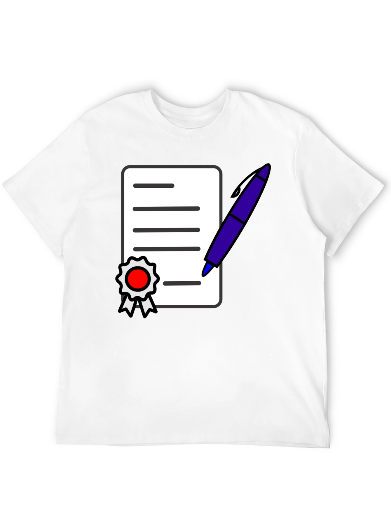 Black T-Shirt with Graphic Contract Design