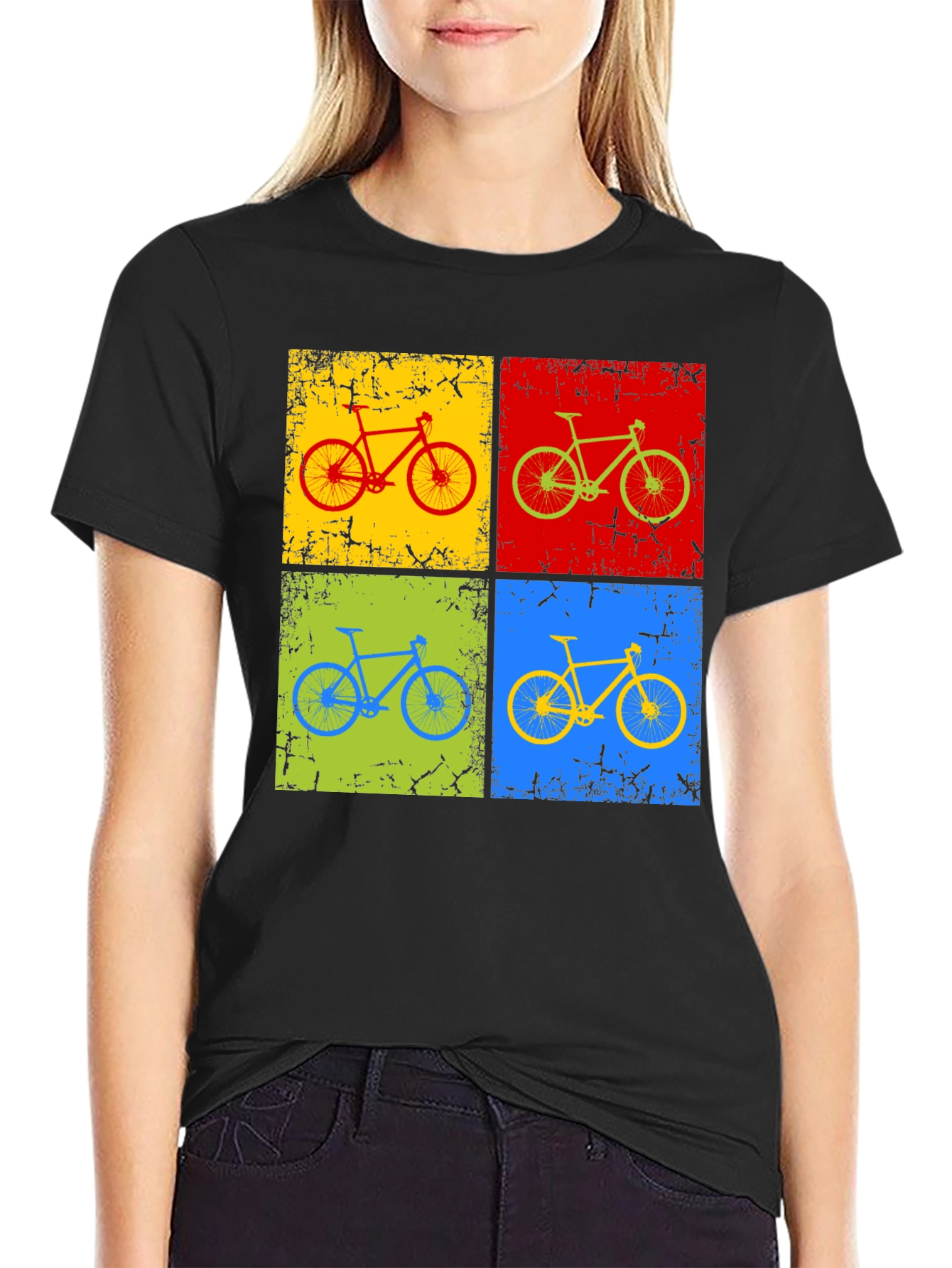 Retro Pop Art Bicycle Graphic Tee