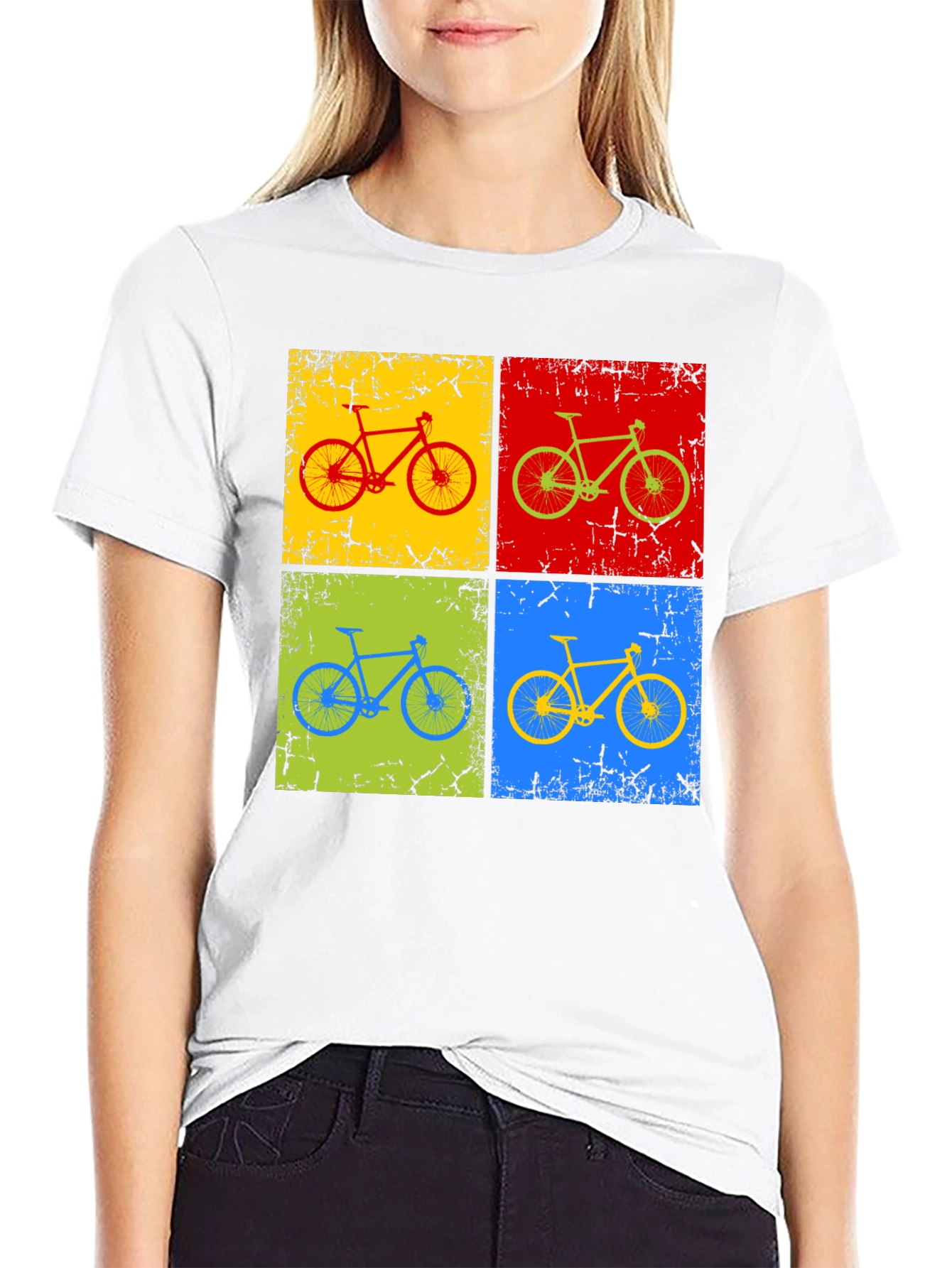 Retro Pop Art Bicycle Graphic Tee