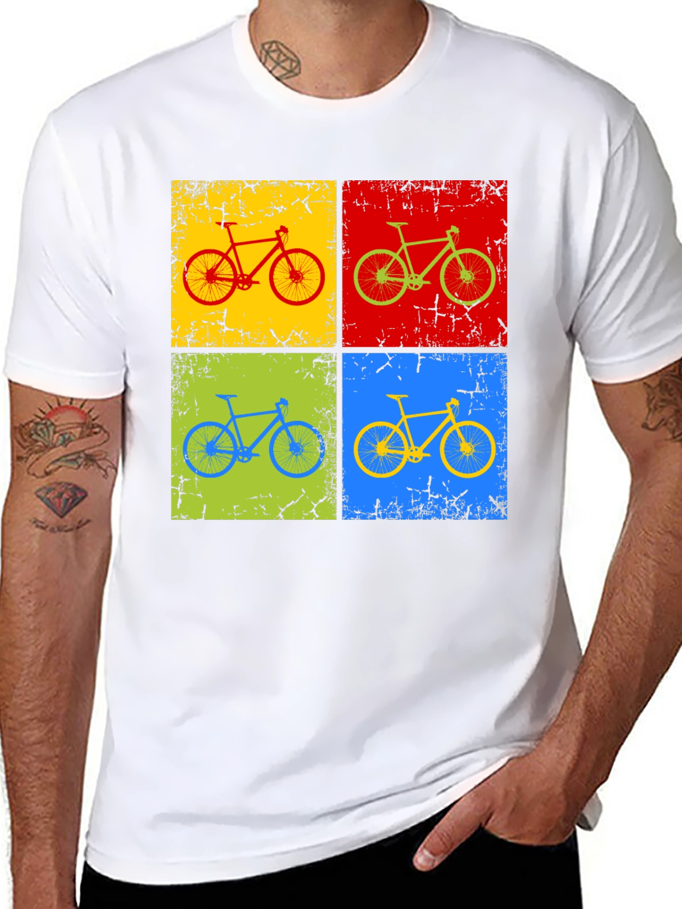 Retro Pop Art Bicycle Graphic Tee