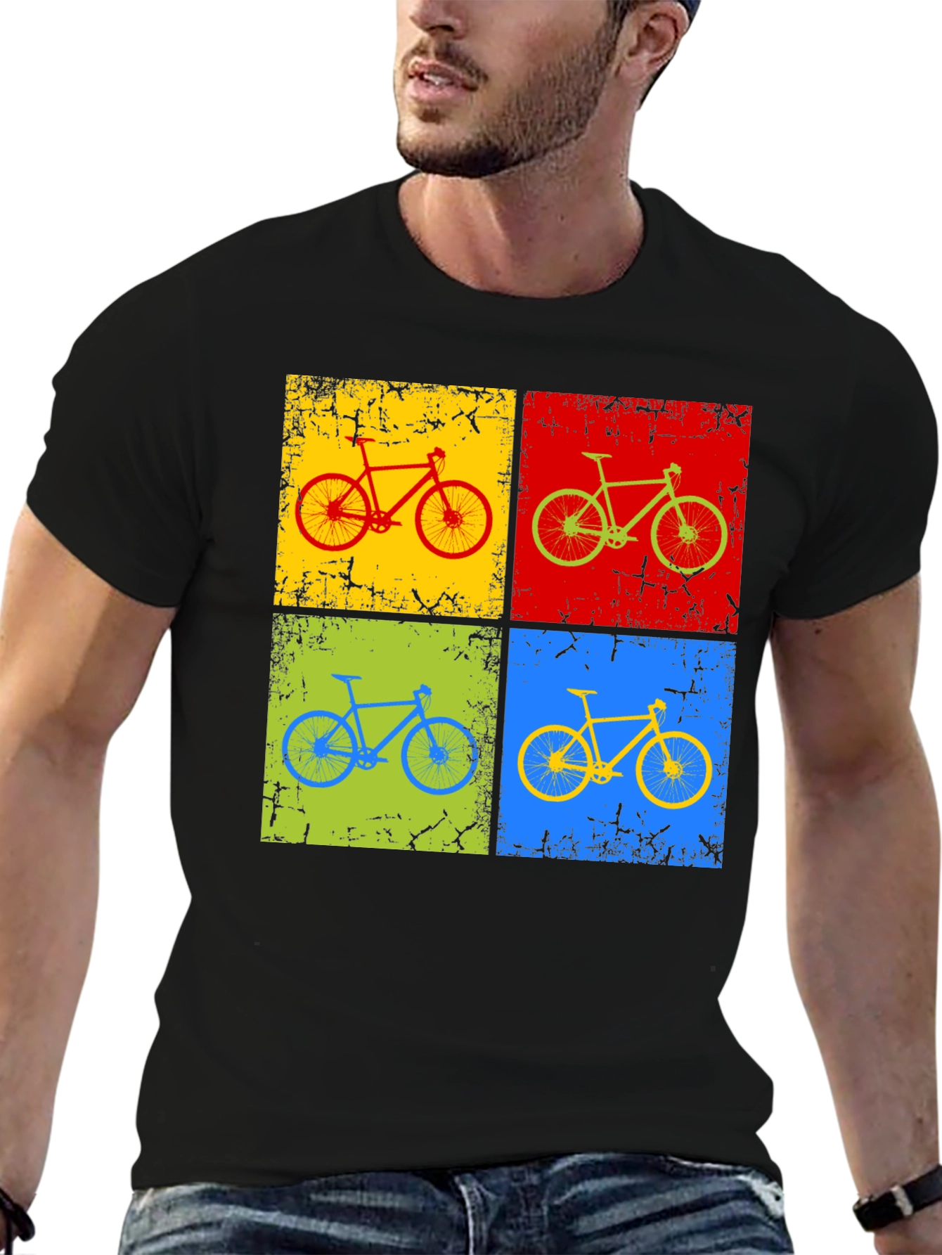 Retro Pop Art Bicycle Graphic Tee