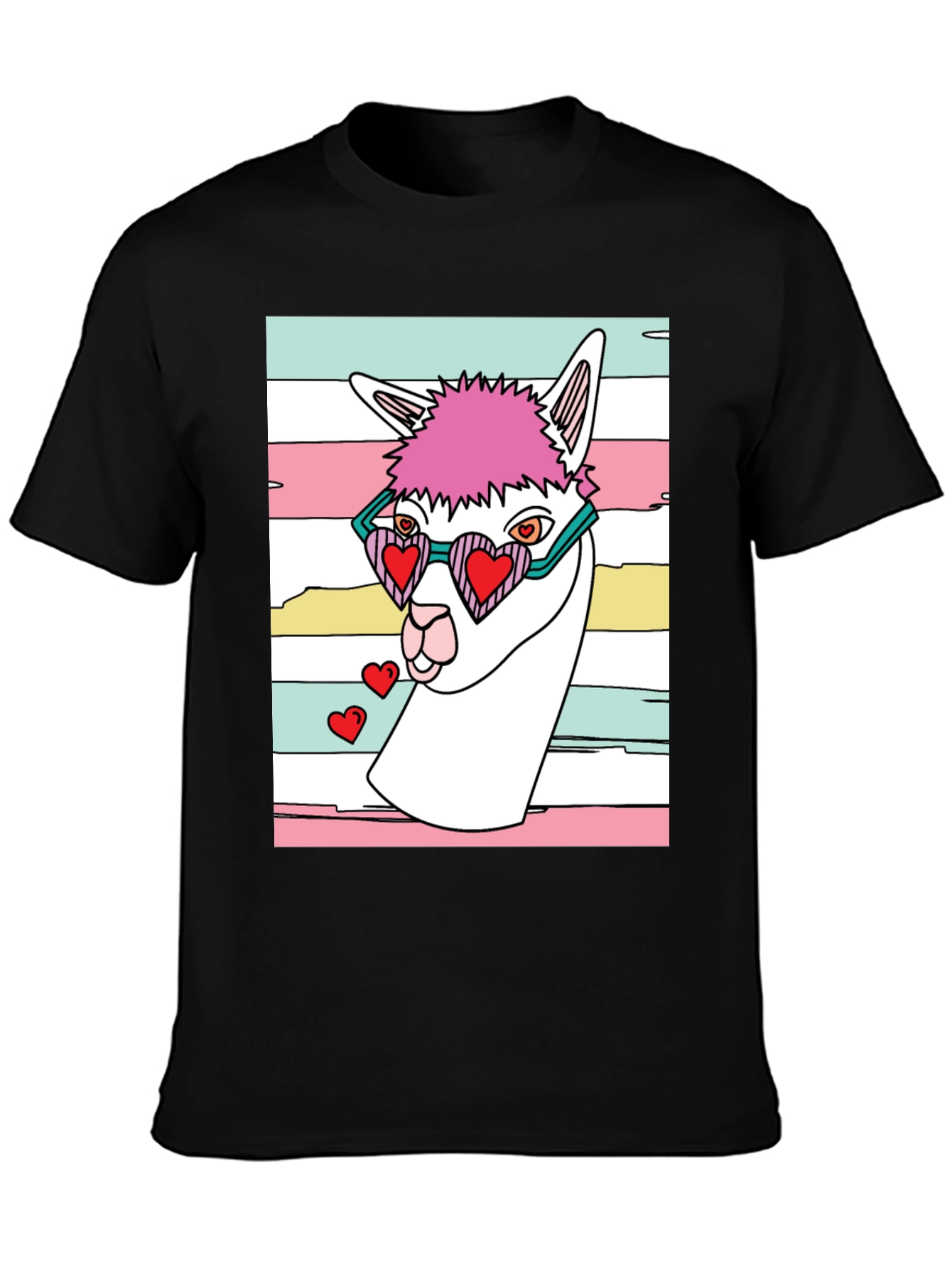 Llama Love T-Shirt - Quirky Graphic Tee