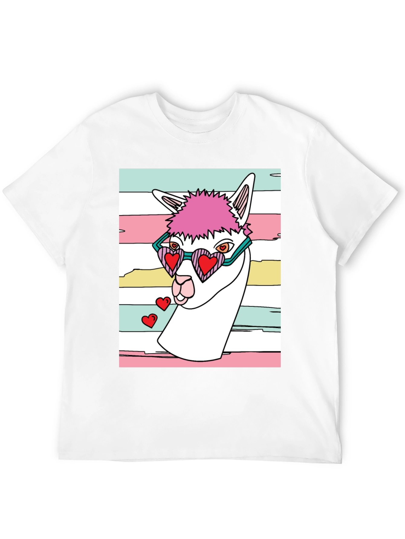 Llama Love T-Shirt - Quirky Graphic Tee