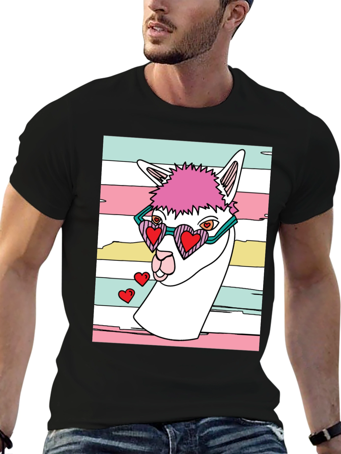 Llama Love T-Shirt - Quirky Graphic Tee