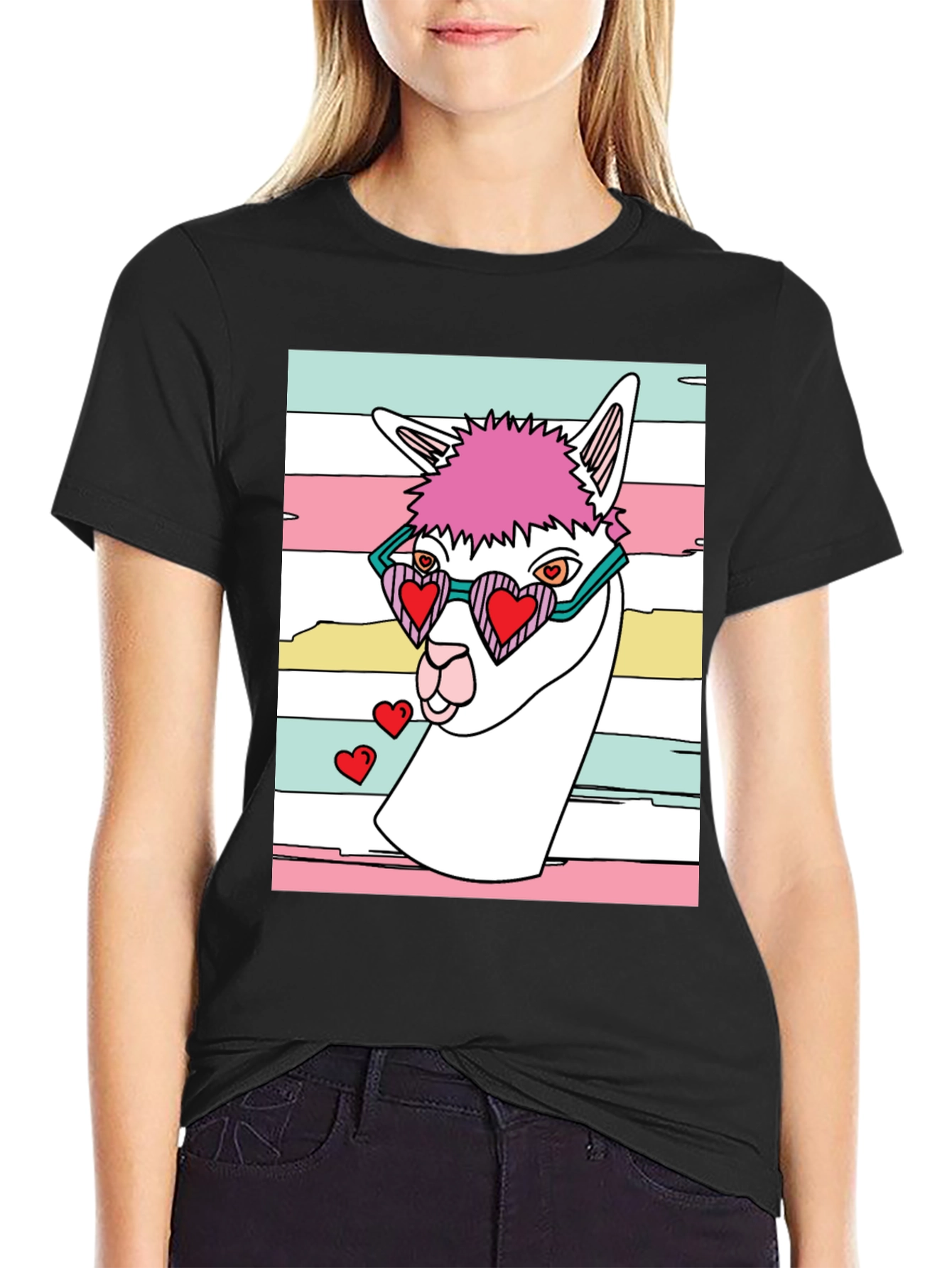 Llama Love T-Shirt - Quirky Graphic Tee