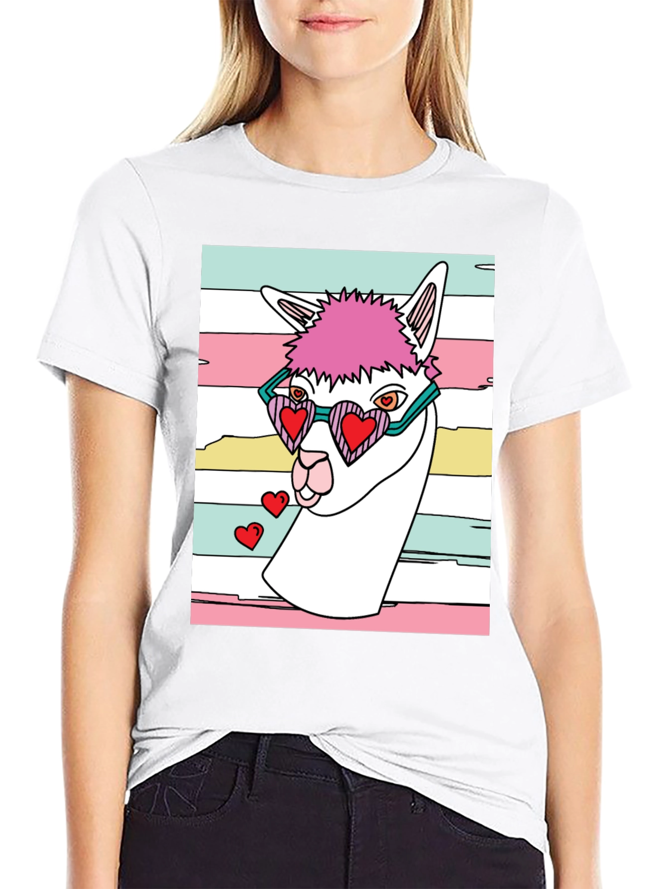 Llama Love T-Shirt - Quirky Graphic Tee