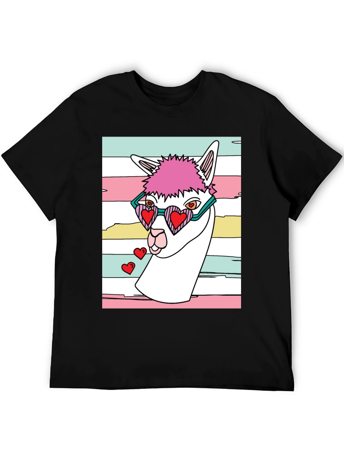 Llama Love T-Shirt - Quirky Graphic Tee
