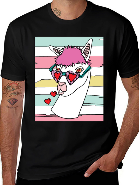 Llama Love T-Shirt - Quirky Graphic Tee