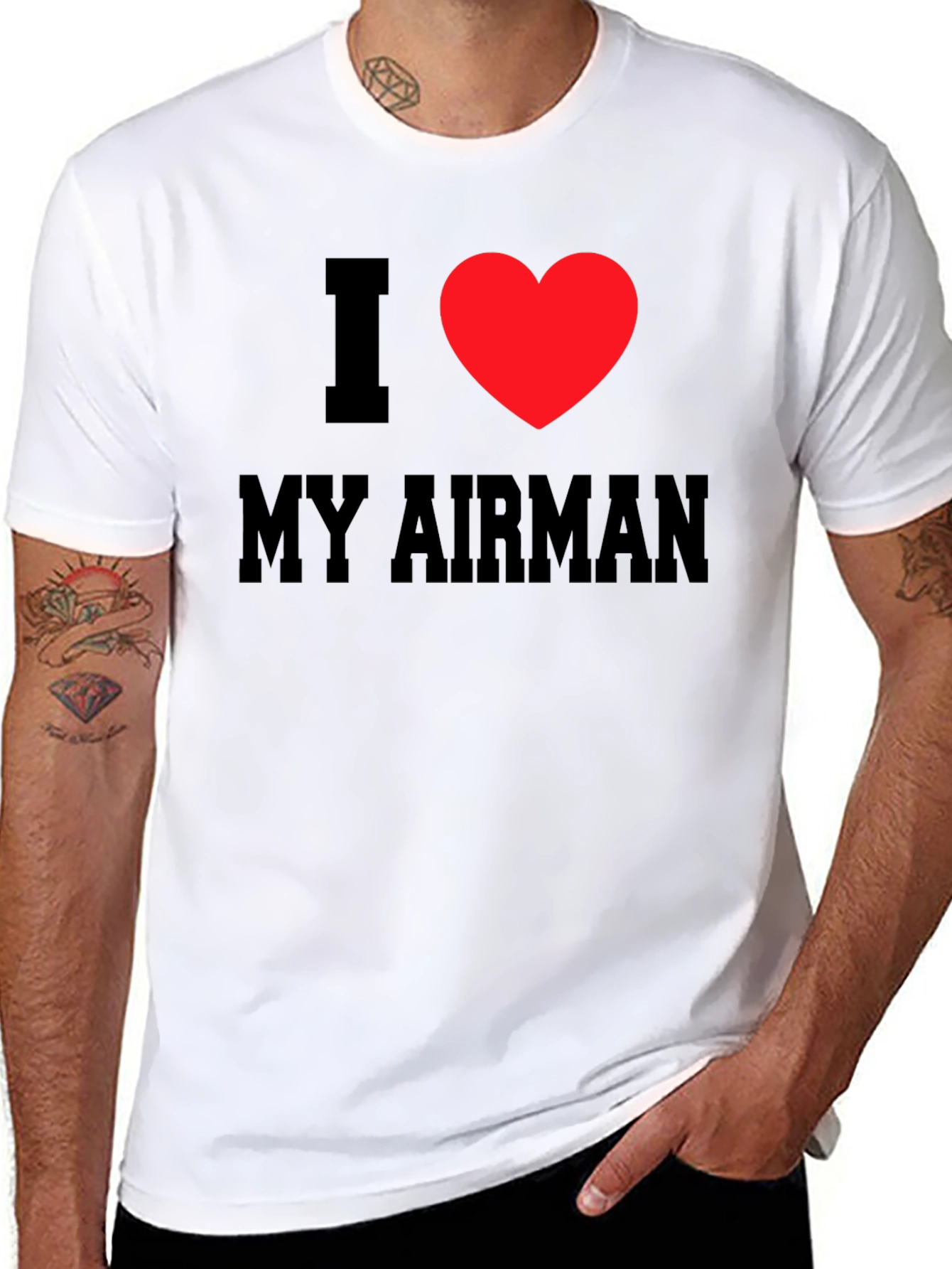 I Heart My Airman Tee - Patriotic T-Shirt