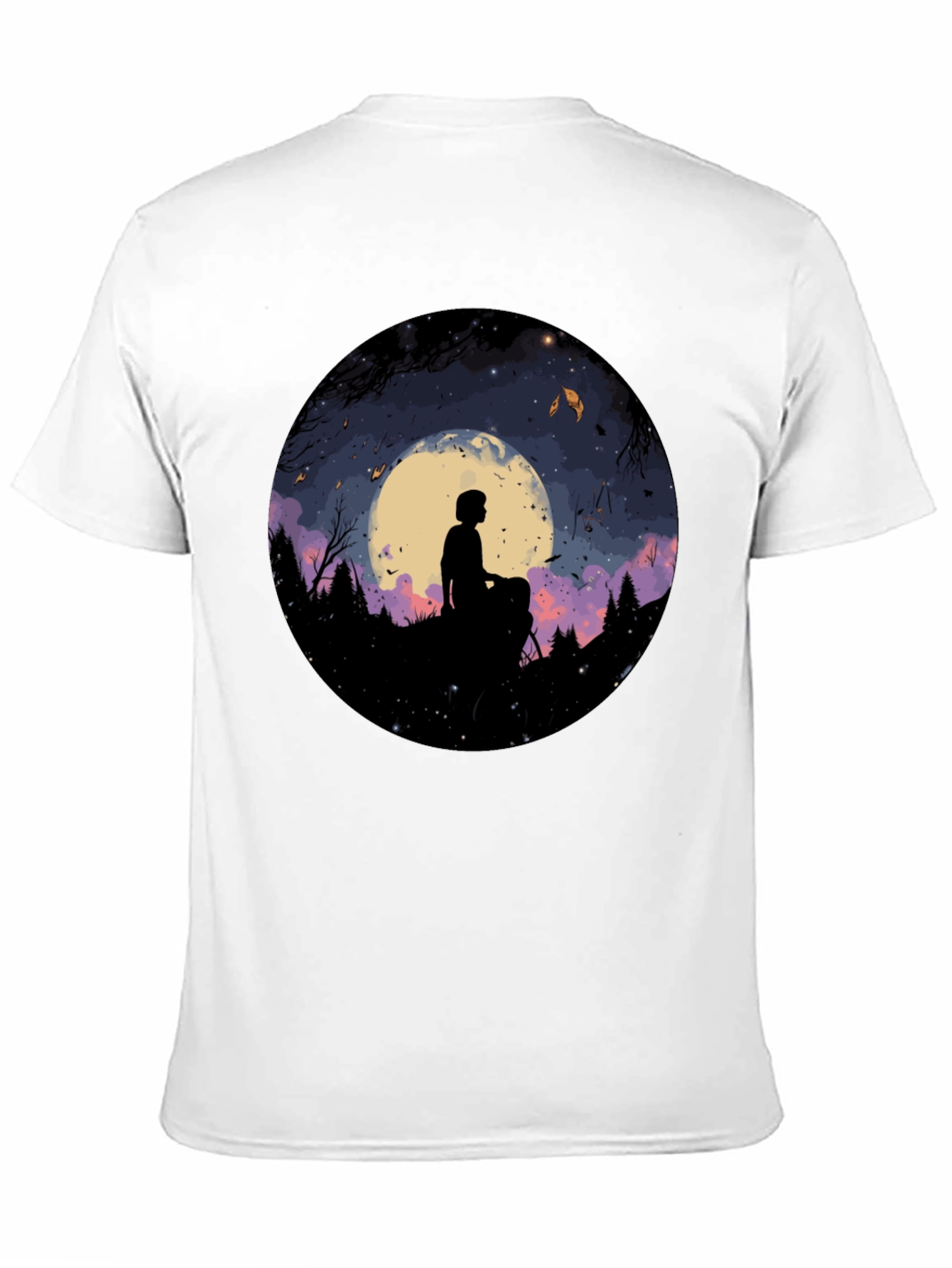 Moonlit Silhouette Graphic Tee - Unisex Black T-Shirt