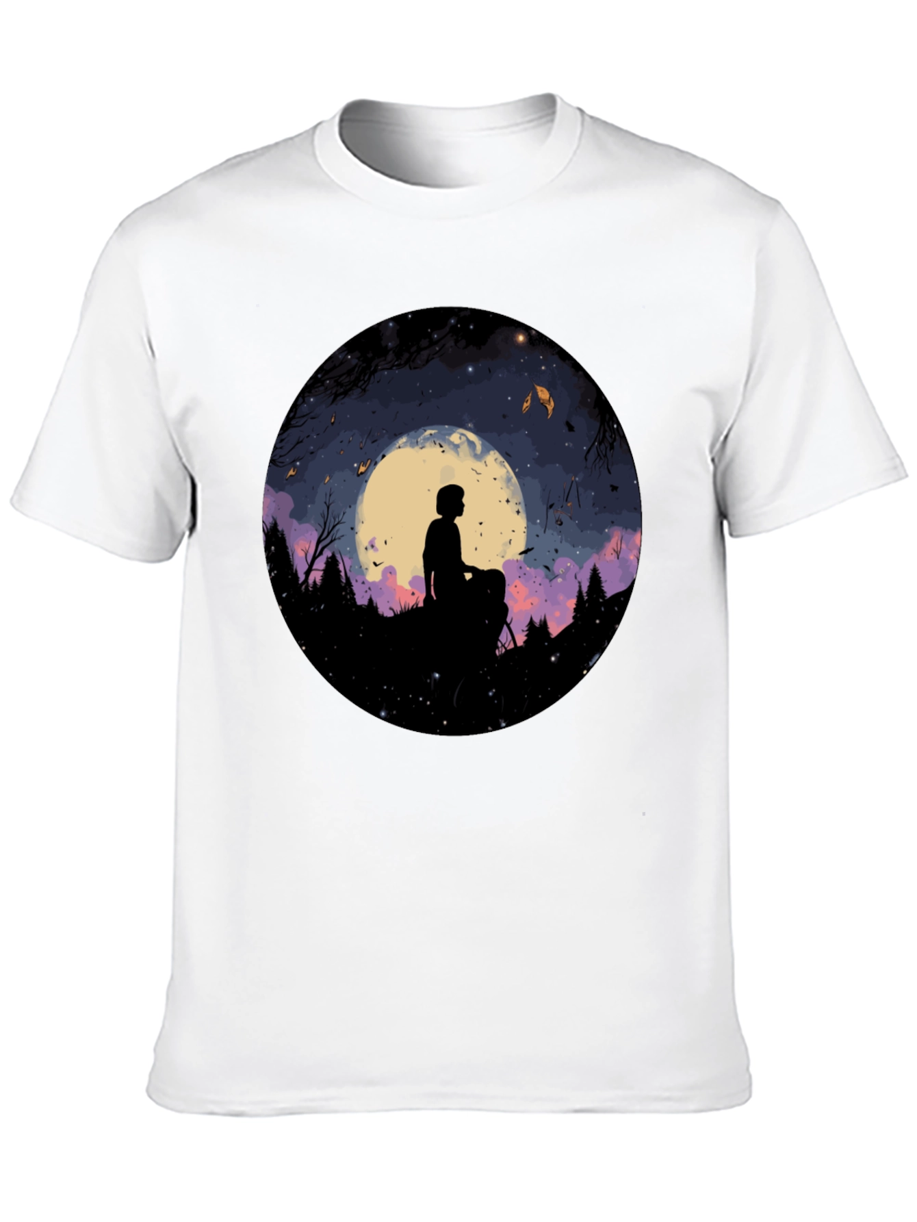 Moonlit Silhouette Graphic Tee - Unisex Black T-Shirt