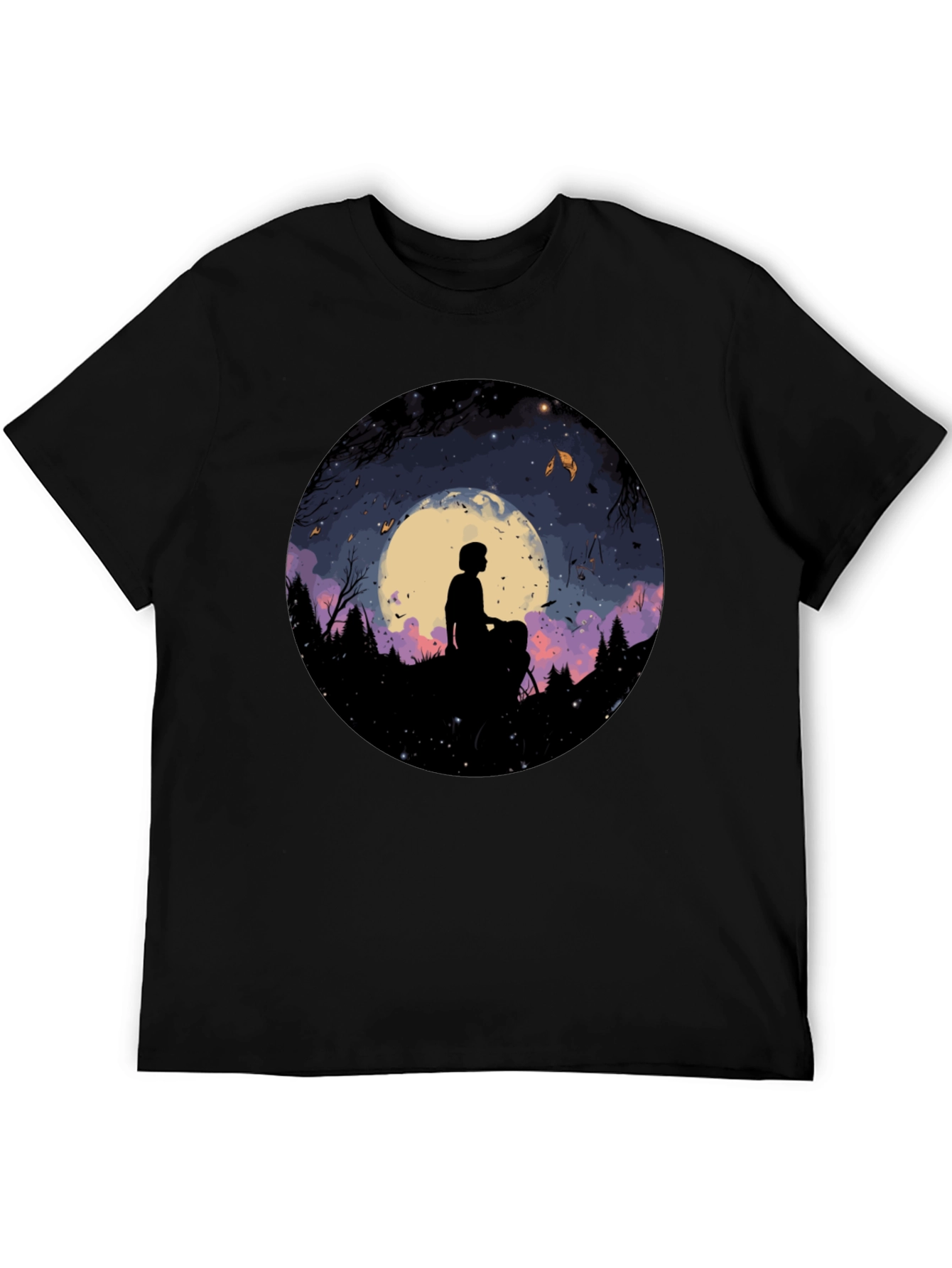 Moonlit Silhouette Graphic Tee - Unisex Black T-Shirt