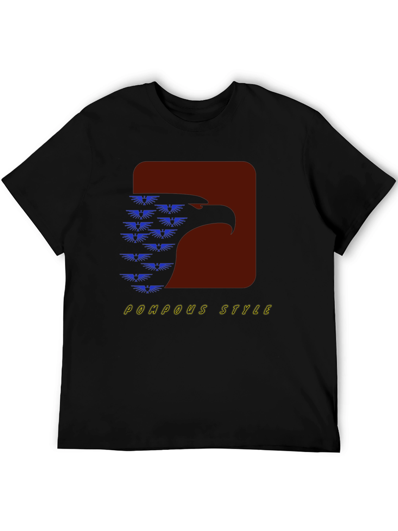 Pompous Style Eagle Graphic Tee - Black