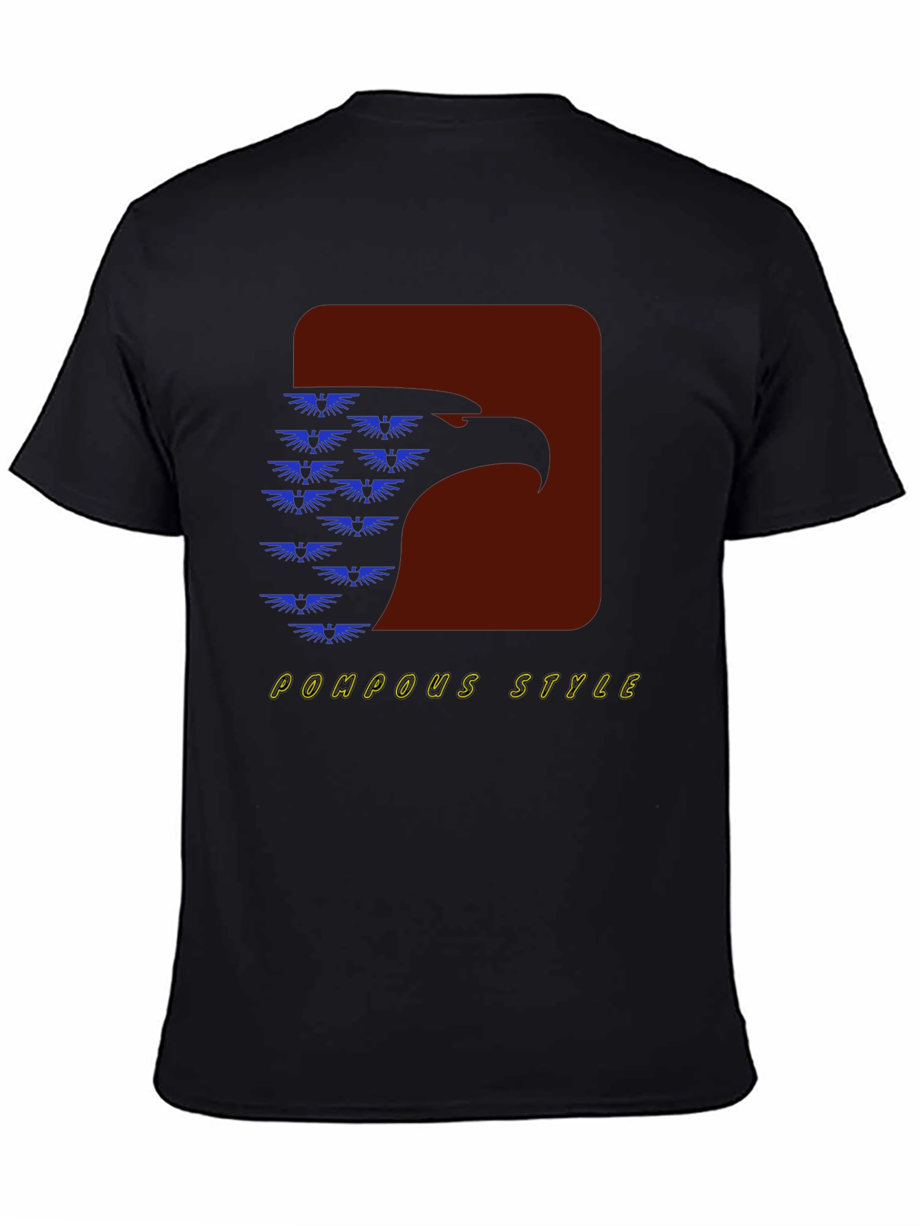 Pompous Style Eagle Graphic Tee - Black