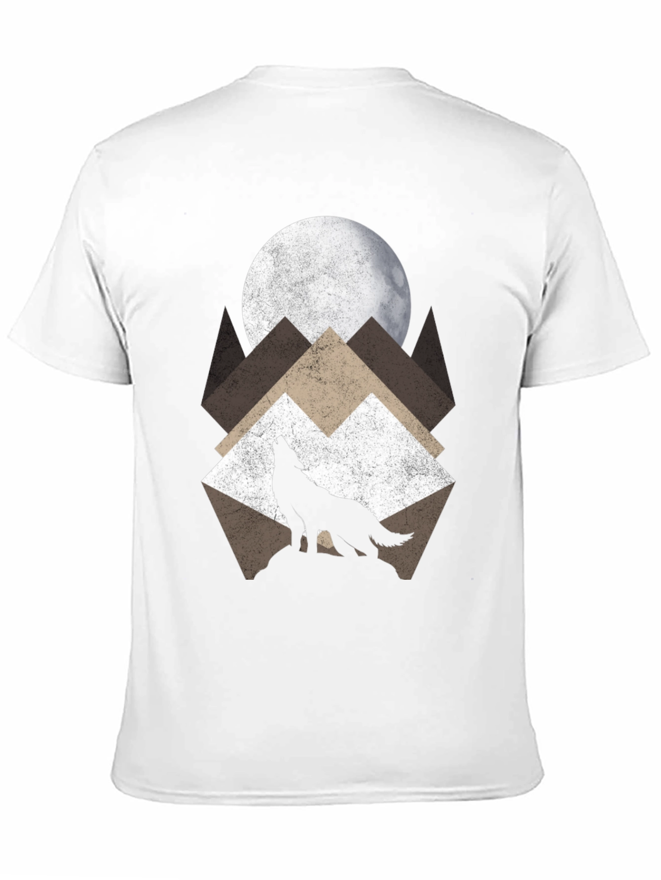 Wolf Howling at Moon Graphic Tee - Black