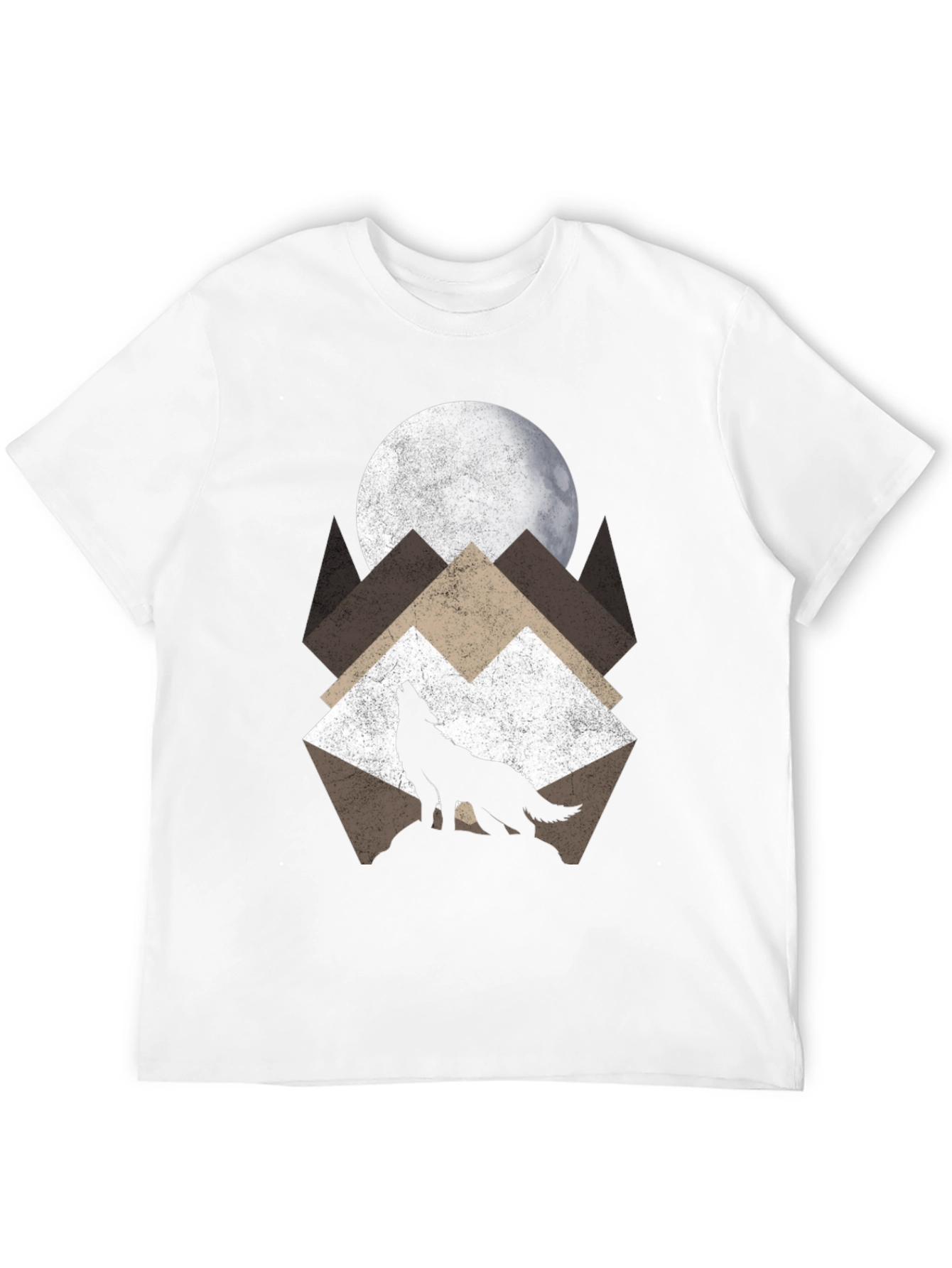 Wolf Howling at Moon Graphic Tee - Black