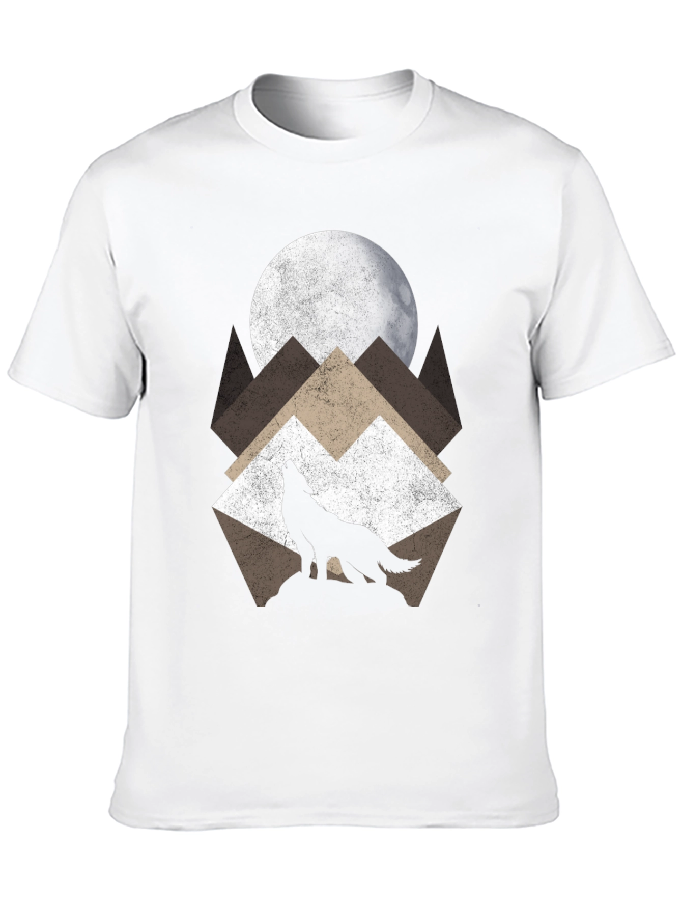 Wolf Howling at Moon Graphic Tee - Black