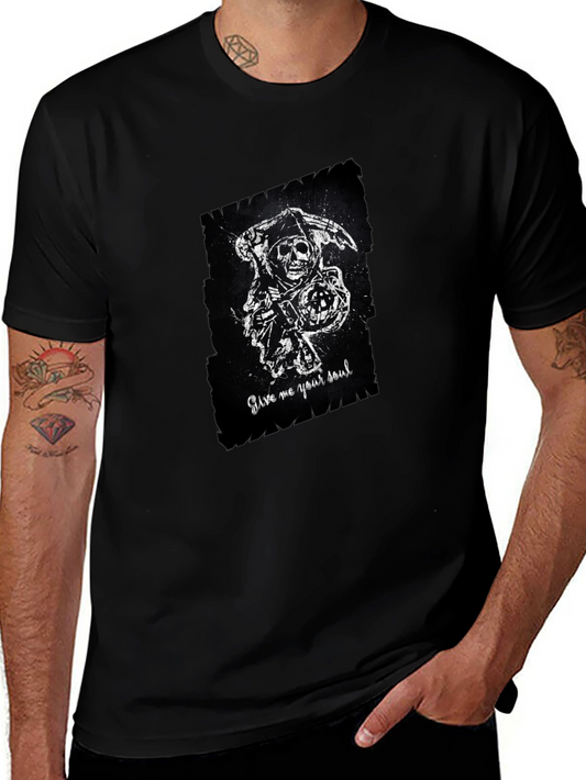 Grim Reaper Graphic T-Shirt - Mens Black Tee