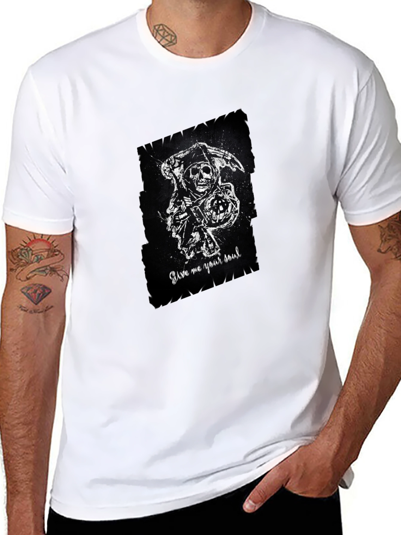 Grim Reaper Graphic T-Shirt - Mens Black Tee