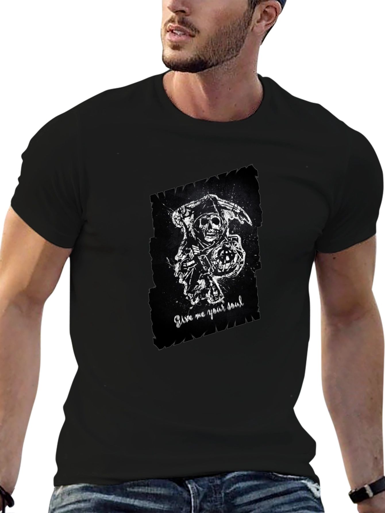 Grim Reaper Graphic T-Shirt - Mens Black Tee
