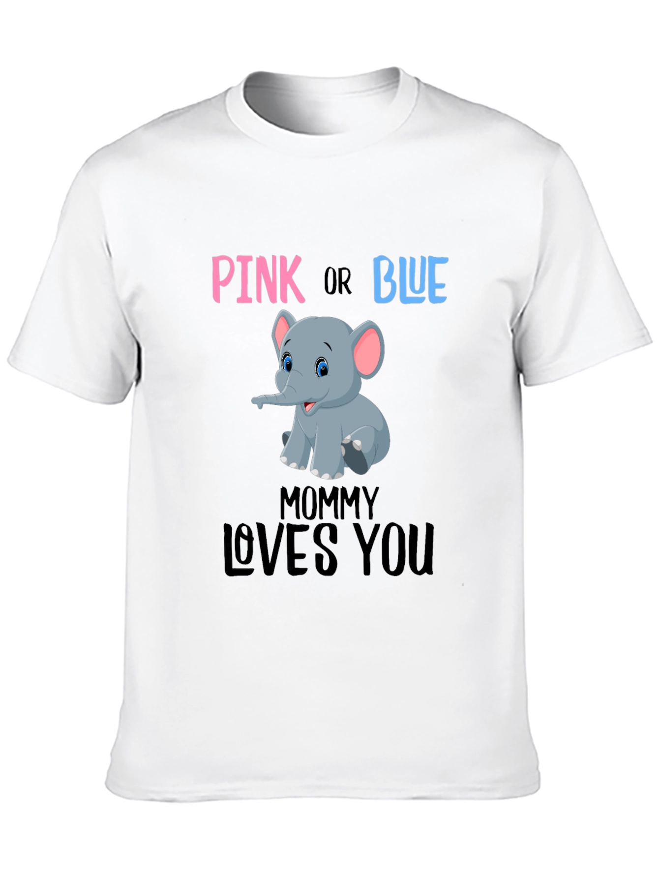 Pink or Blue Elephant Gender Reveal T-Shirt
