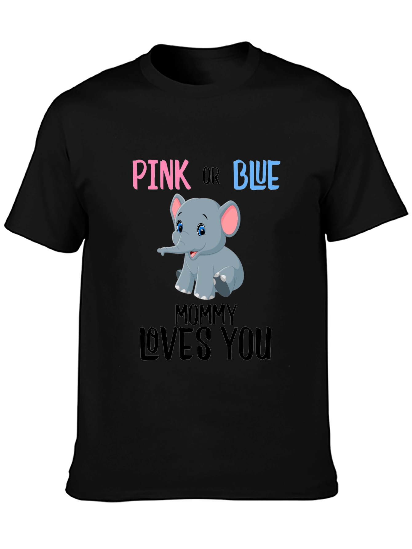 Pink or Blue Elephant Gender Reveal T-Shirt