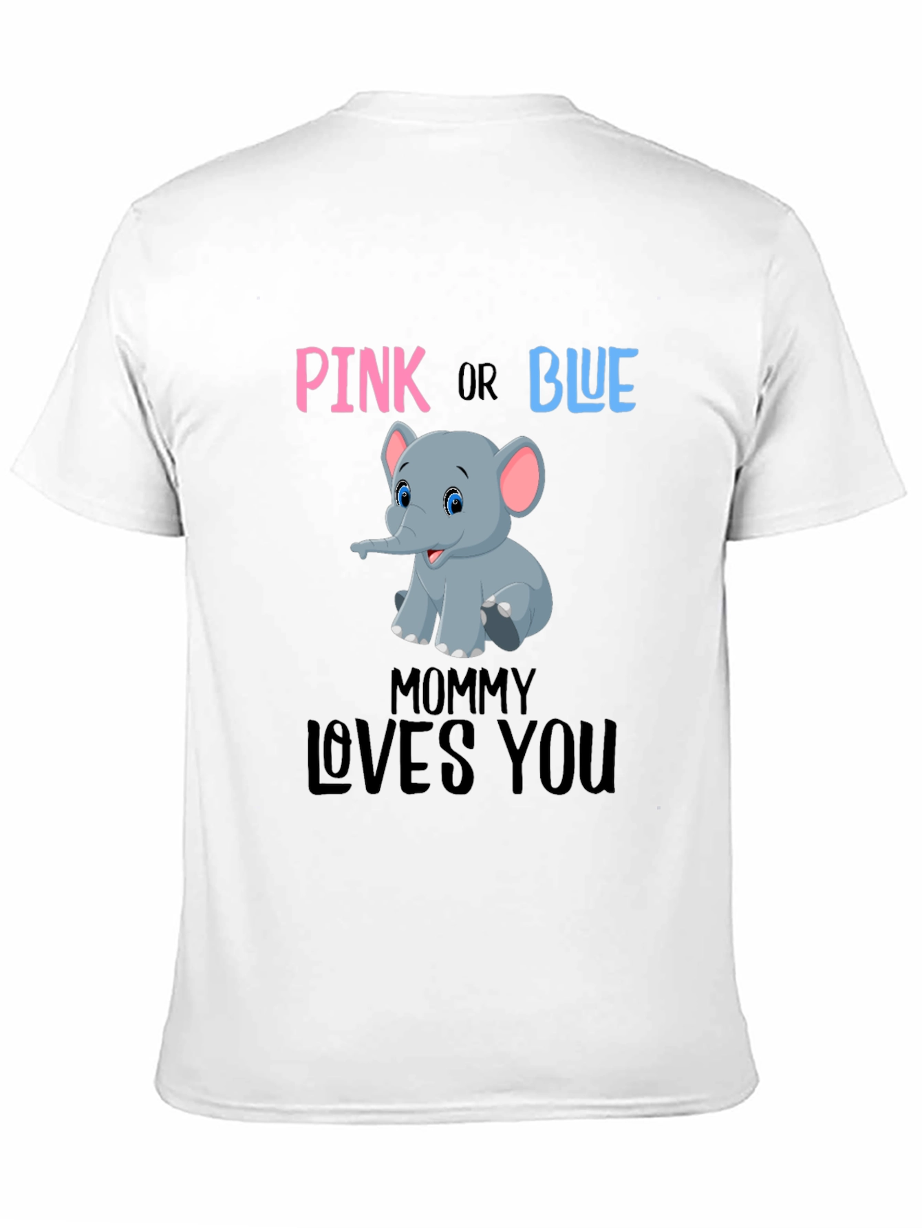 Pink or Blue Elephant Gender Reveal T-Shirt