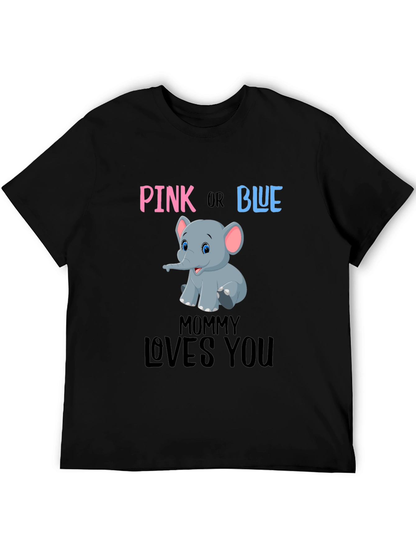 Pink or Blue Elephant Gender Reveal T-Shirt