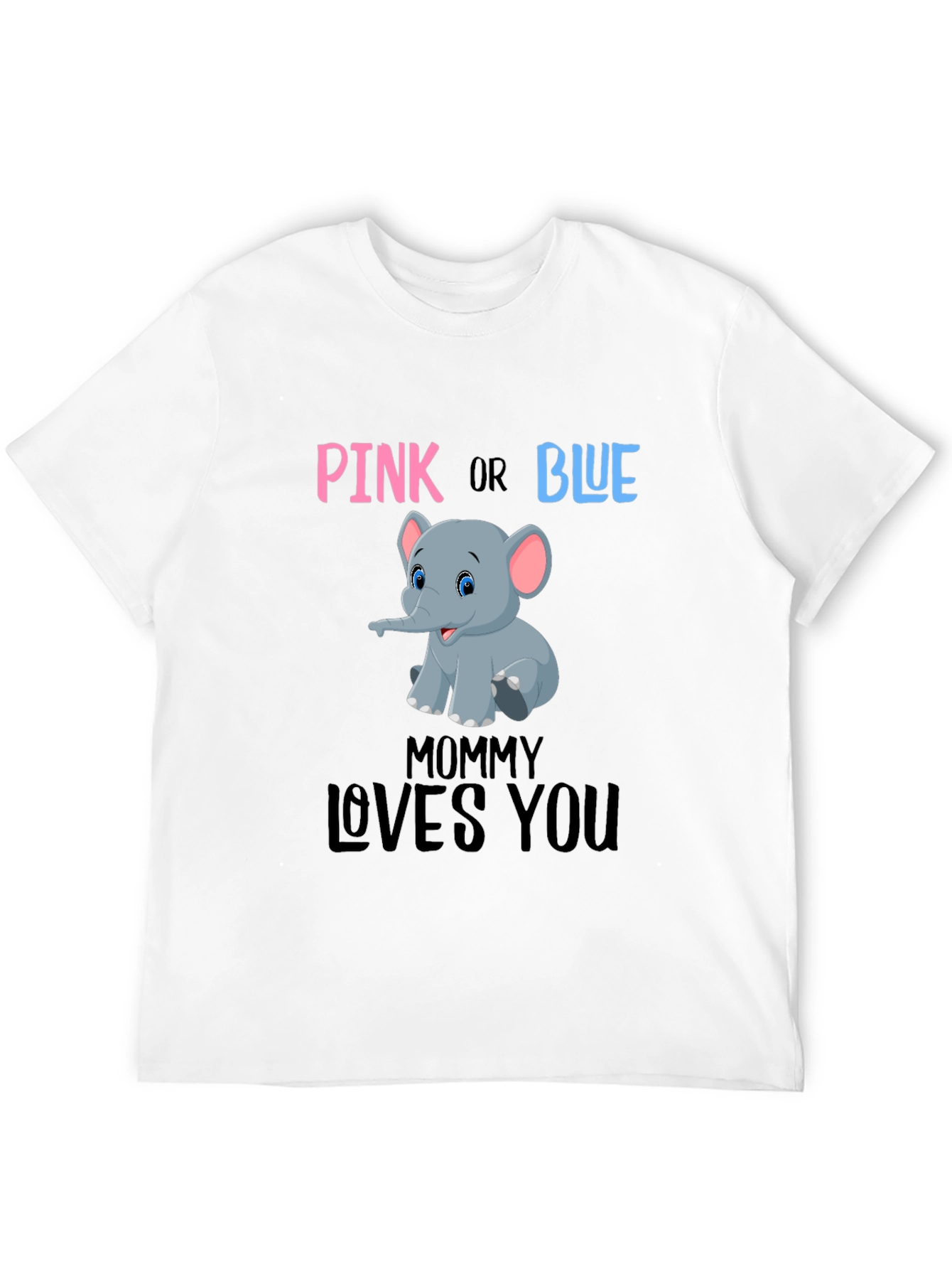 Pink or Blue Elephant Gender Reveal T-Shirt