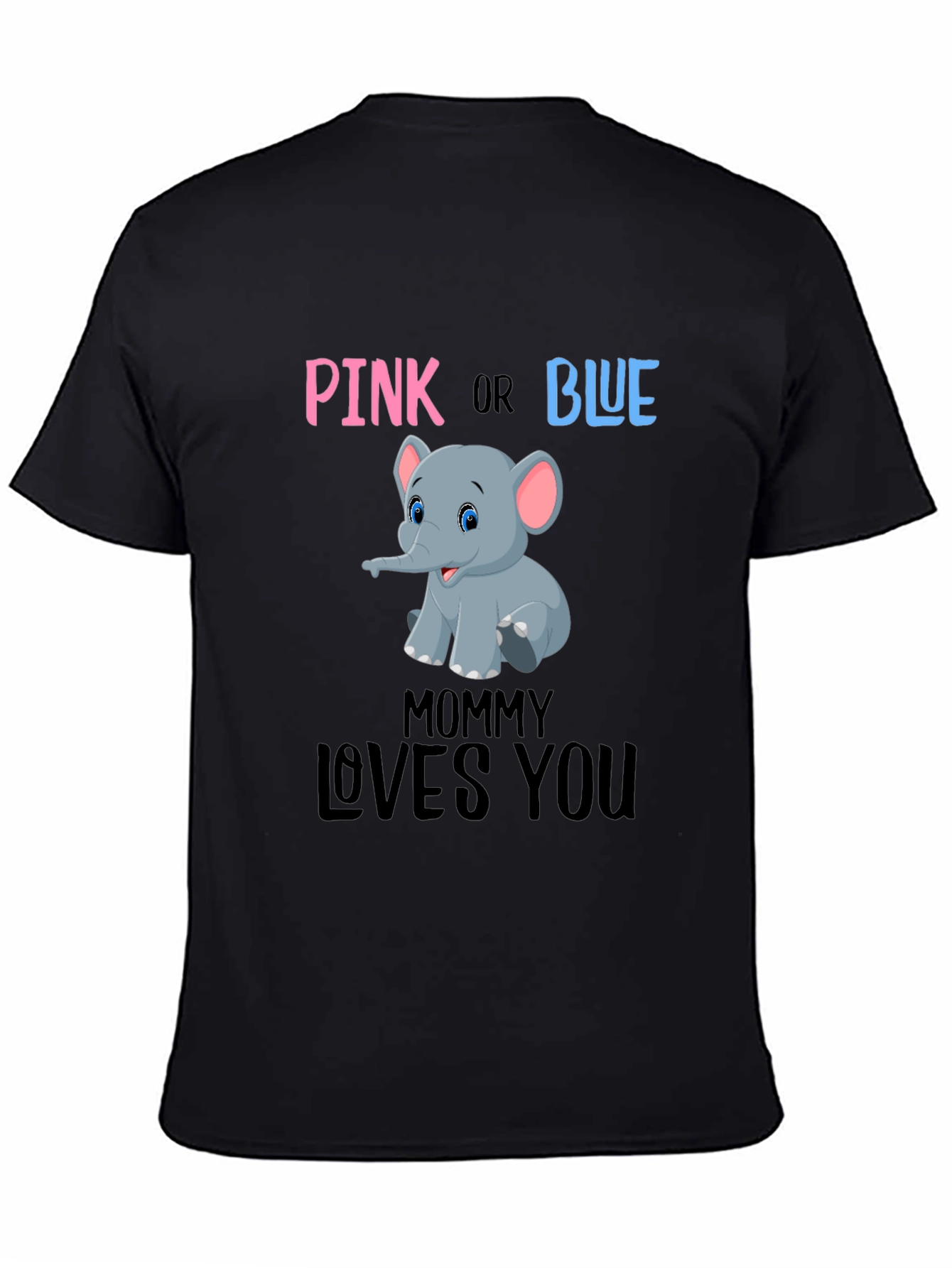 Pink or Blue Elephant Gender Reveal T-Shirt