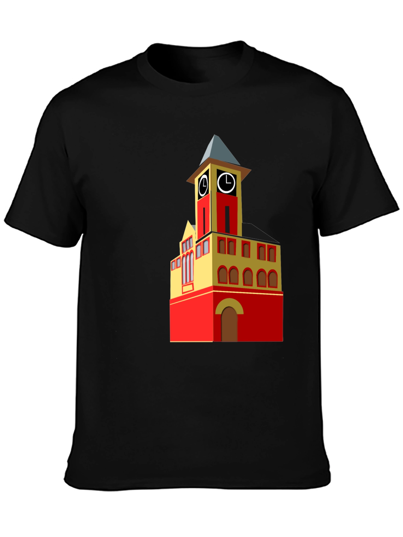 Clock Tower Graphic Tee - Unique Design