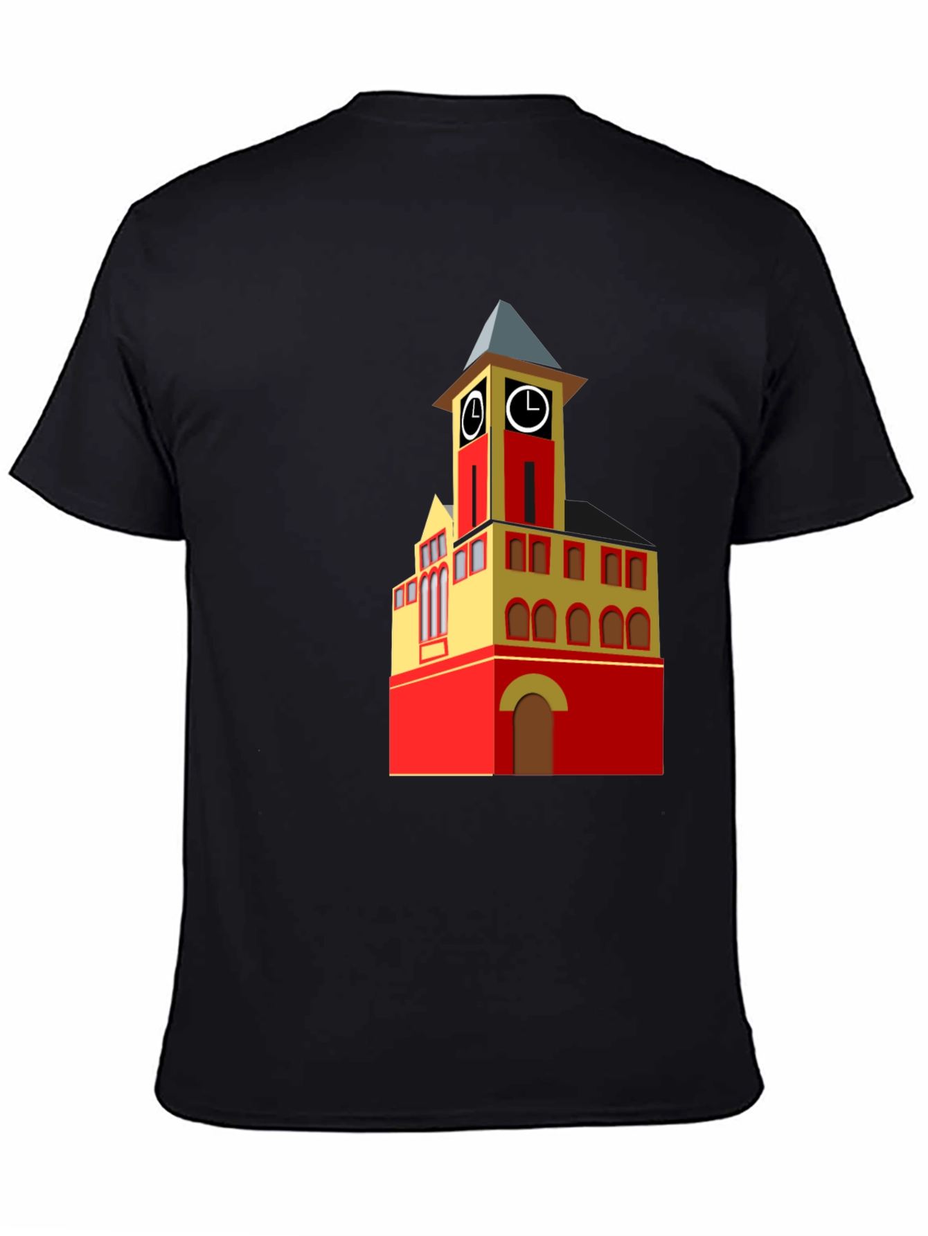 Clock Tower Graphic Tee - Unique Design