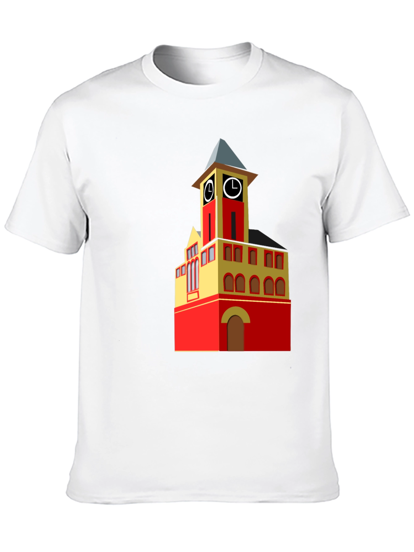 Clock Tower Graphic Tee - Unique Design