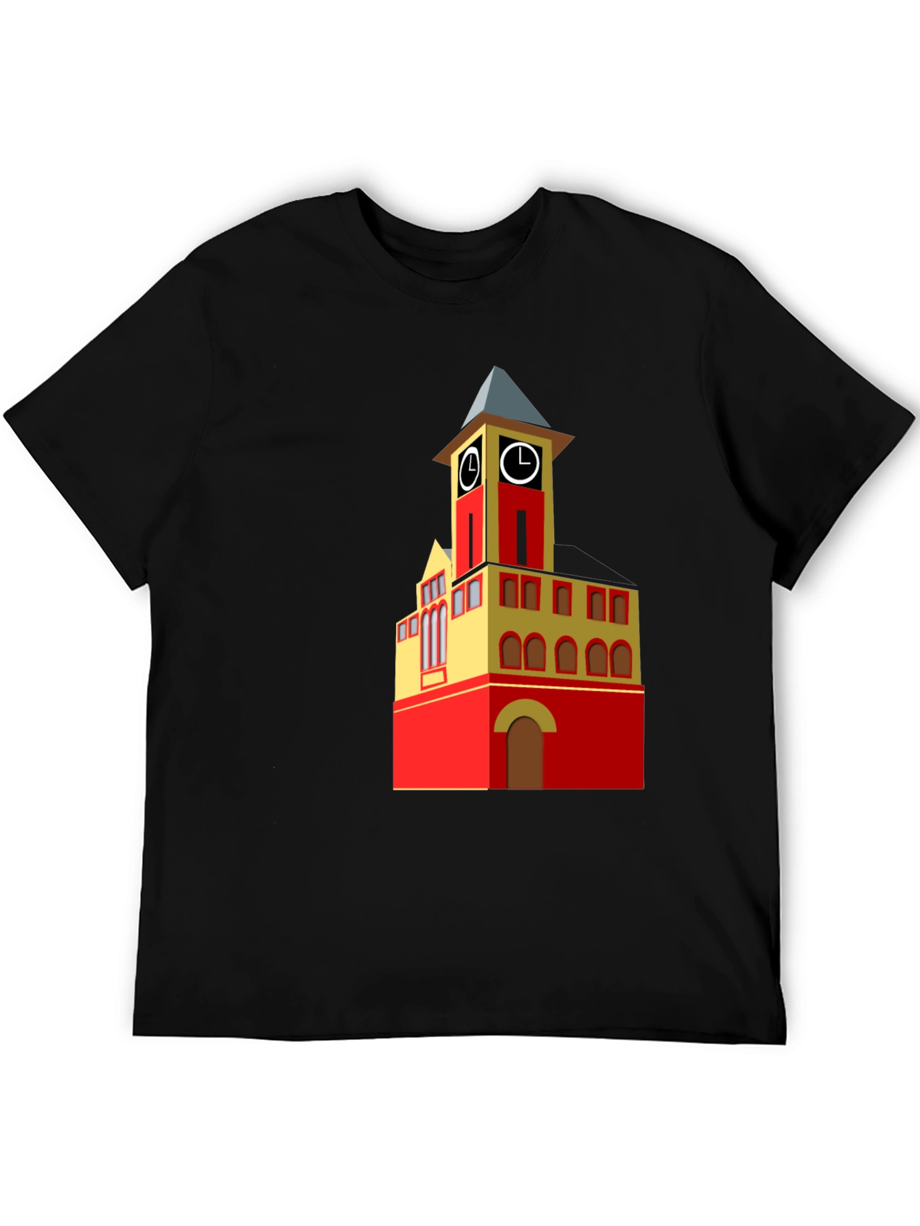 Clock Tower Graphic Tee - Unique Design