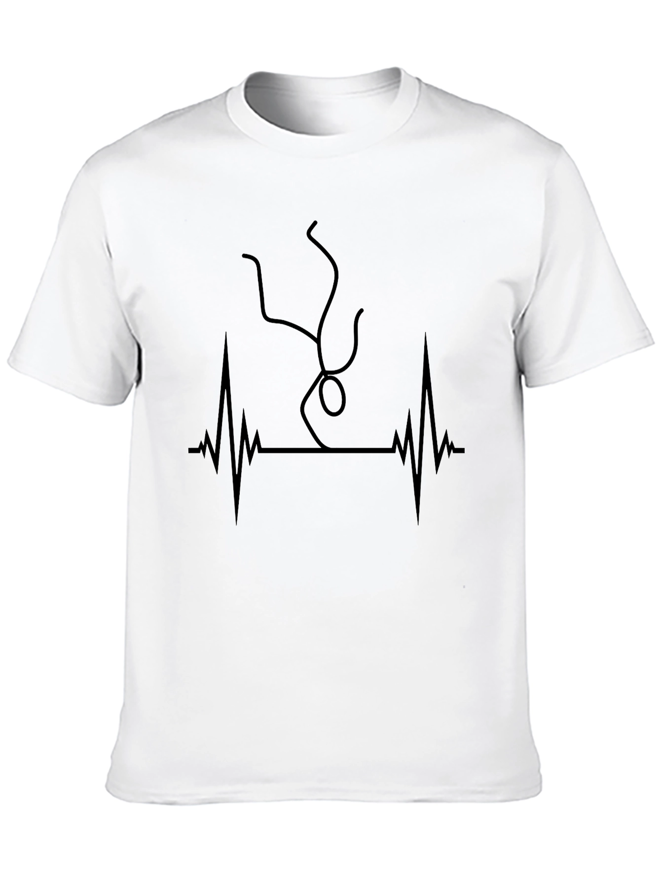 Parkour Heartbeat Black Graphic Tee